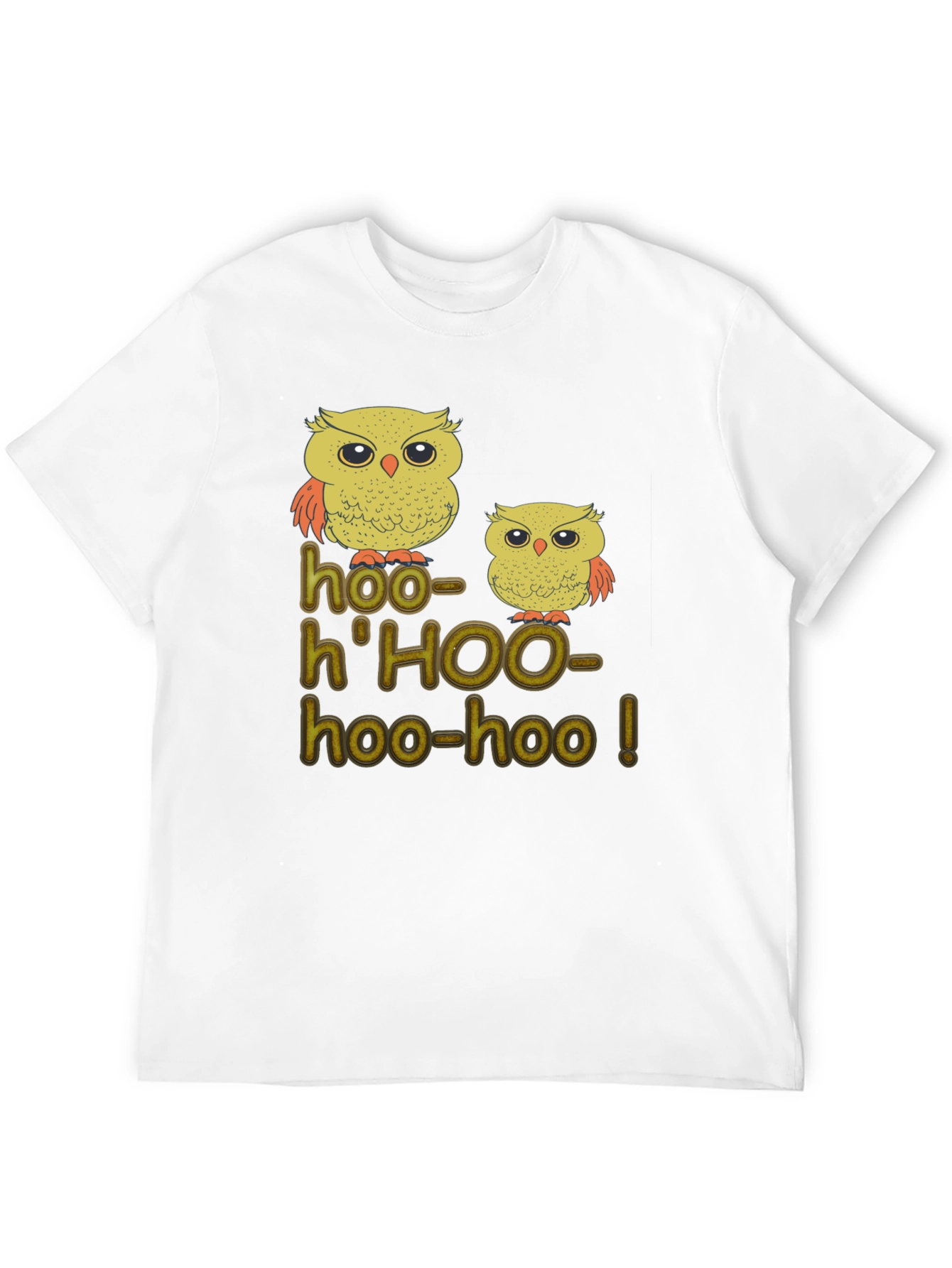 Black Owl Hoo-Hoo! Black Graphic T-Shirt view 12