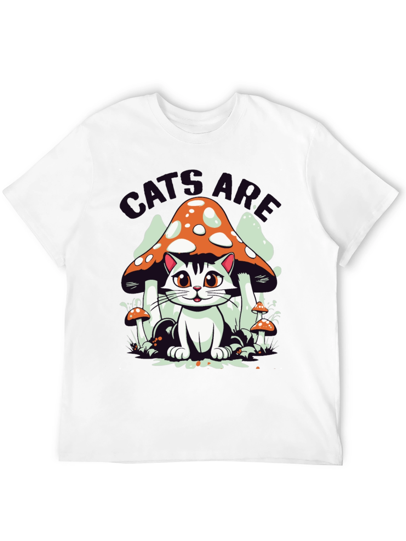 Black Cats Are Magical Mushroom T-Shirt view 12