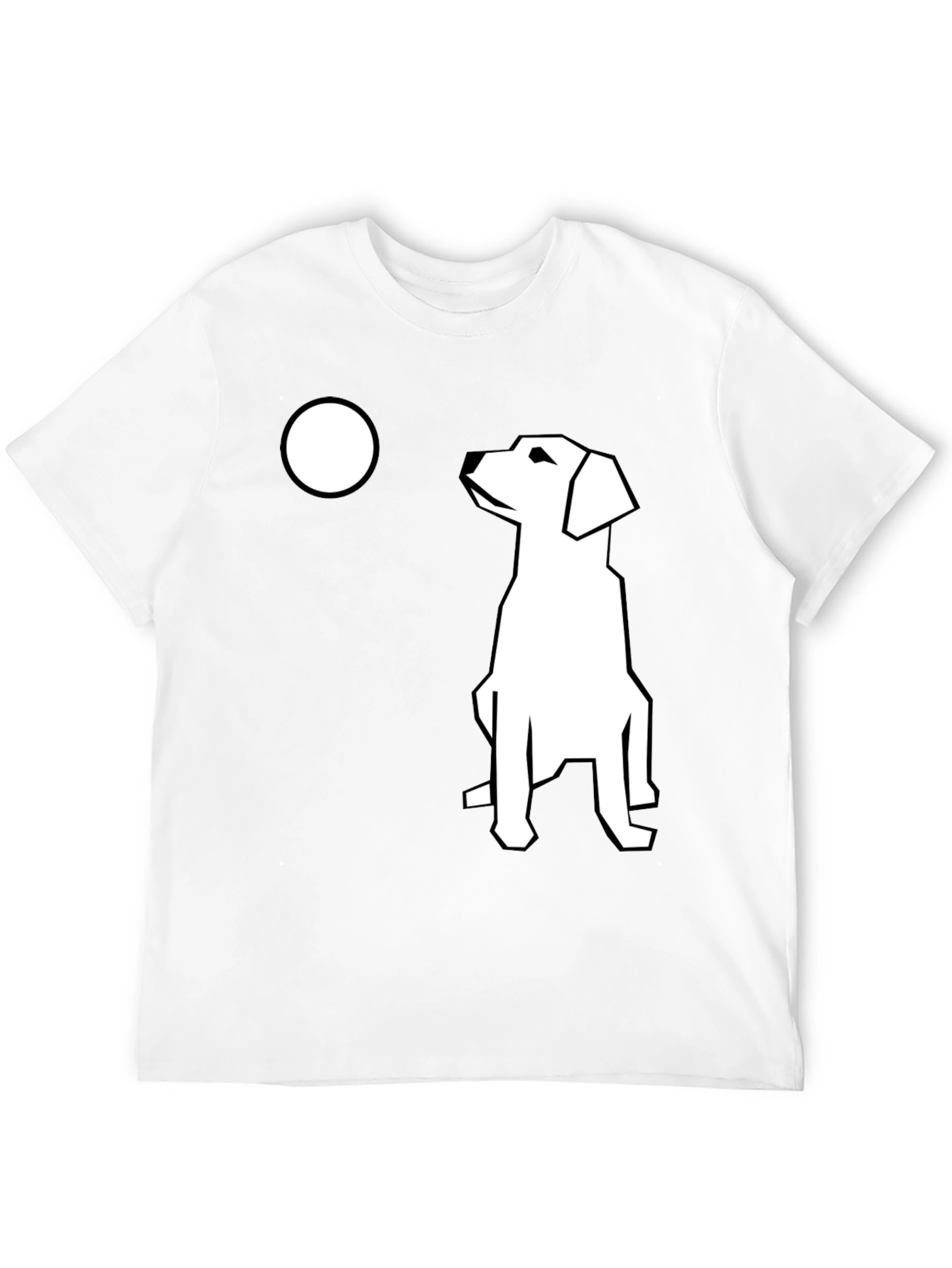 Black Modern Dog Graphic T-Shirt - Black Casual Tee view 12