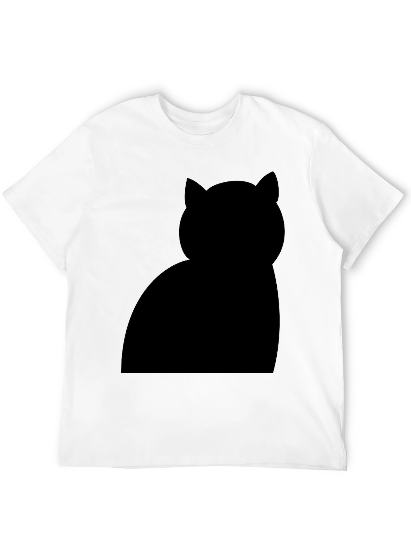 Black Black Cat Silhouette T-Shirt - Unisex Casual Tee view 12