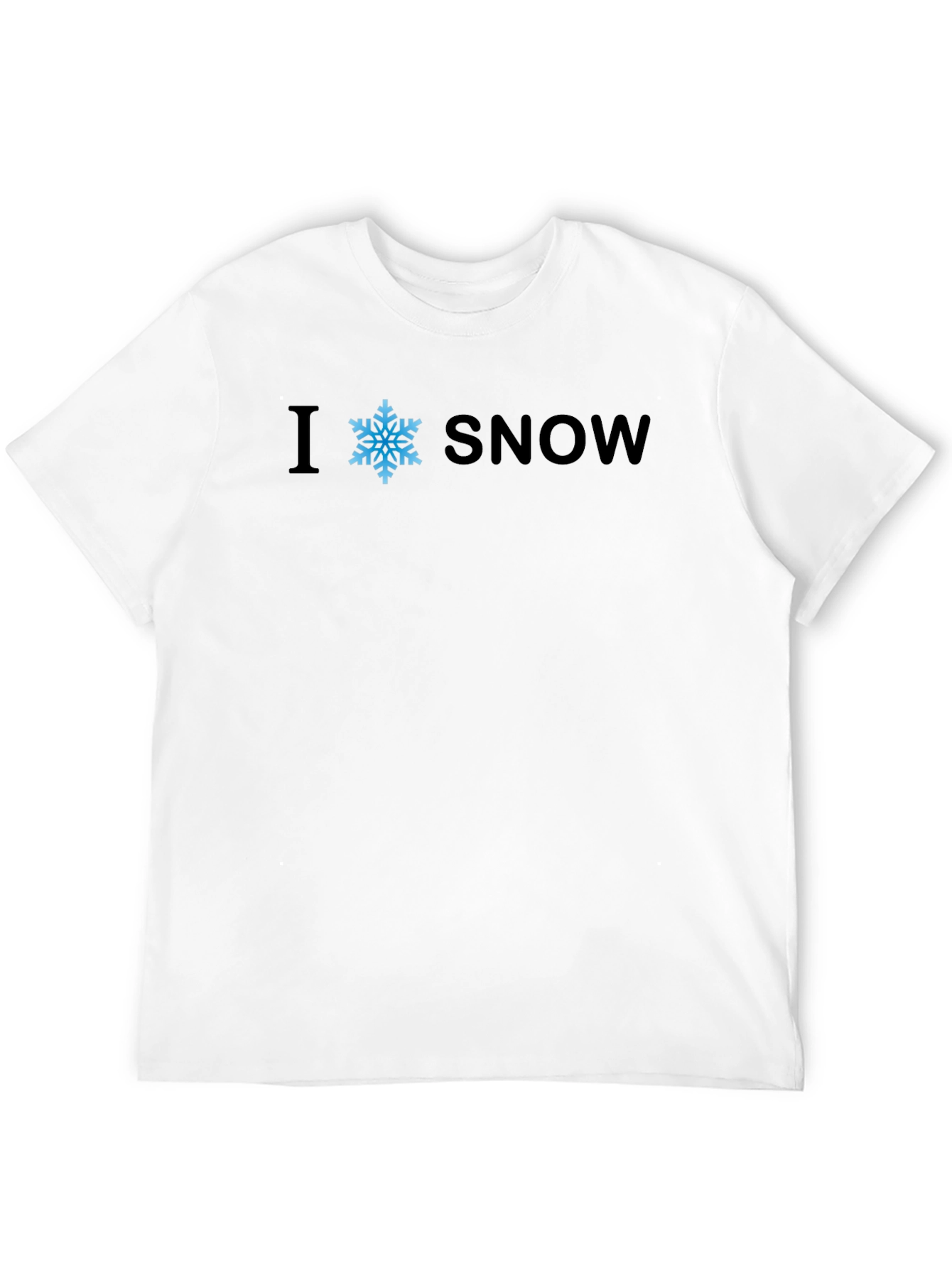 Black I Snowflake Snow T-Shirt - Black view 12