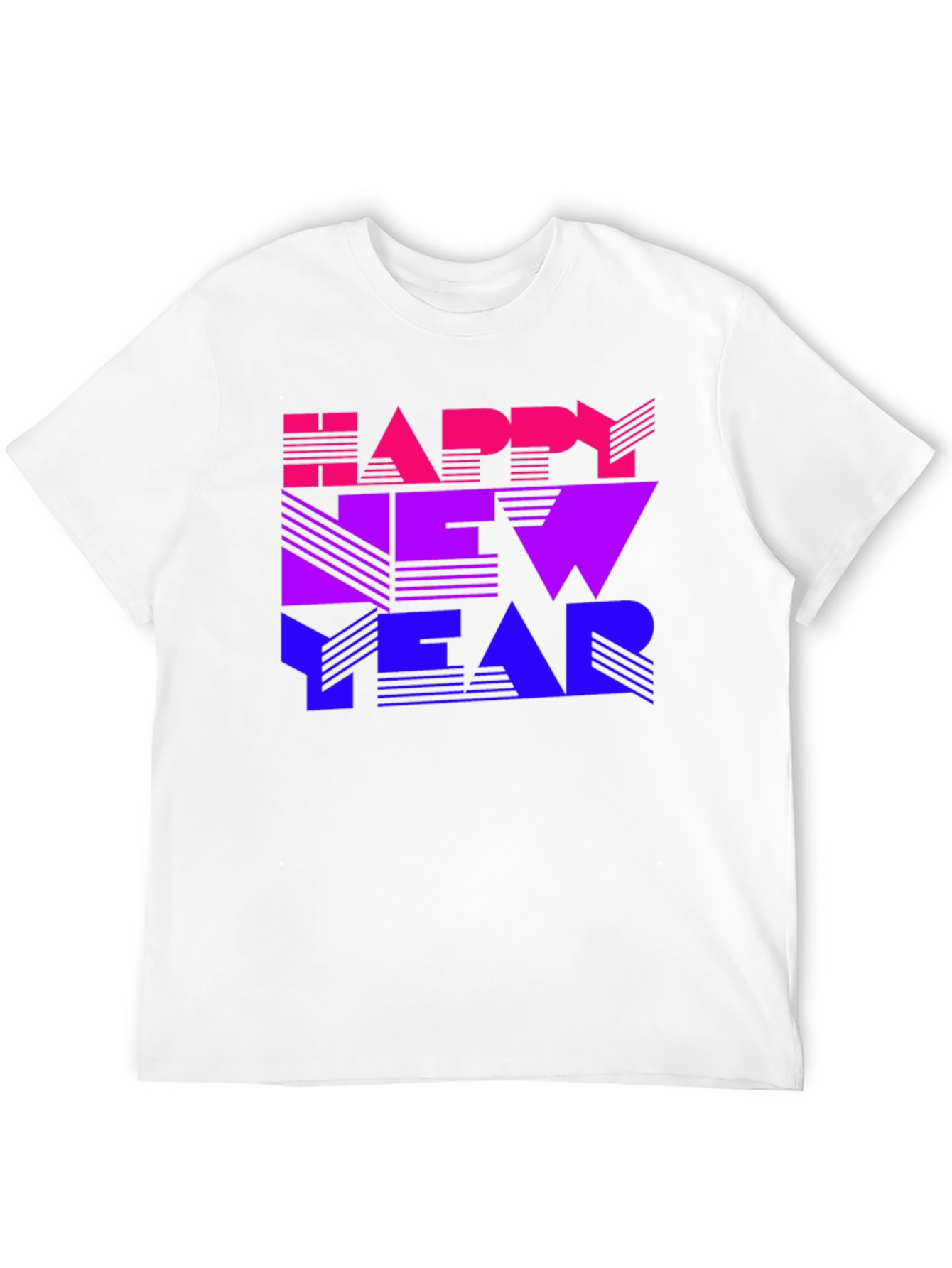 Black Happy New Year Gradient T-Shirt view 12