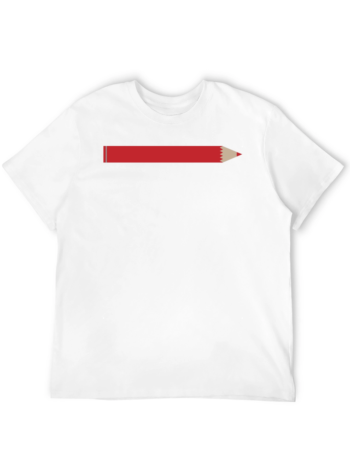 Black Red Pencil Graphic T-Shirt - Artistic Tee view 12
