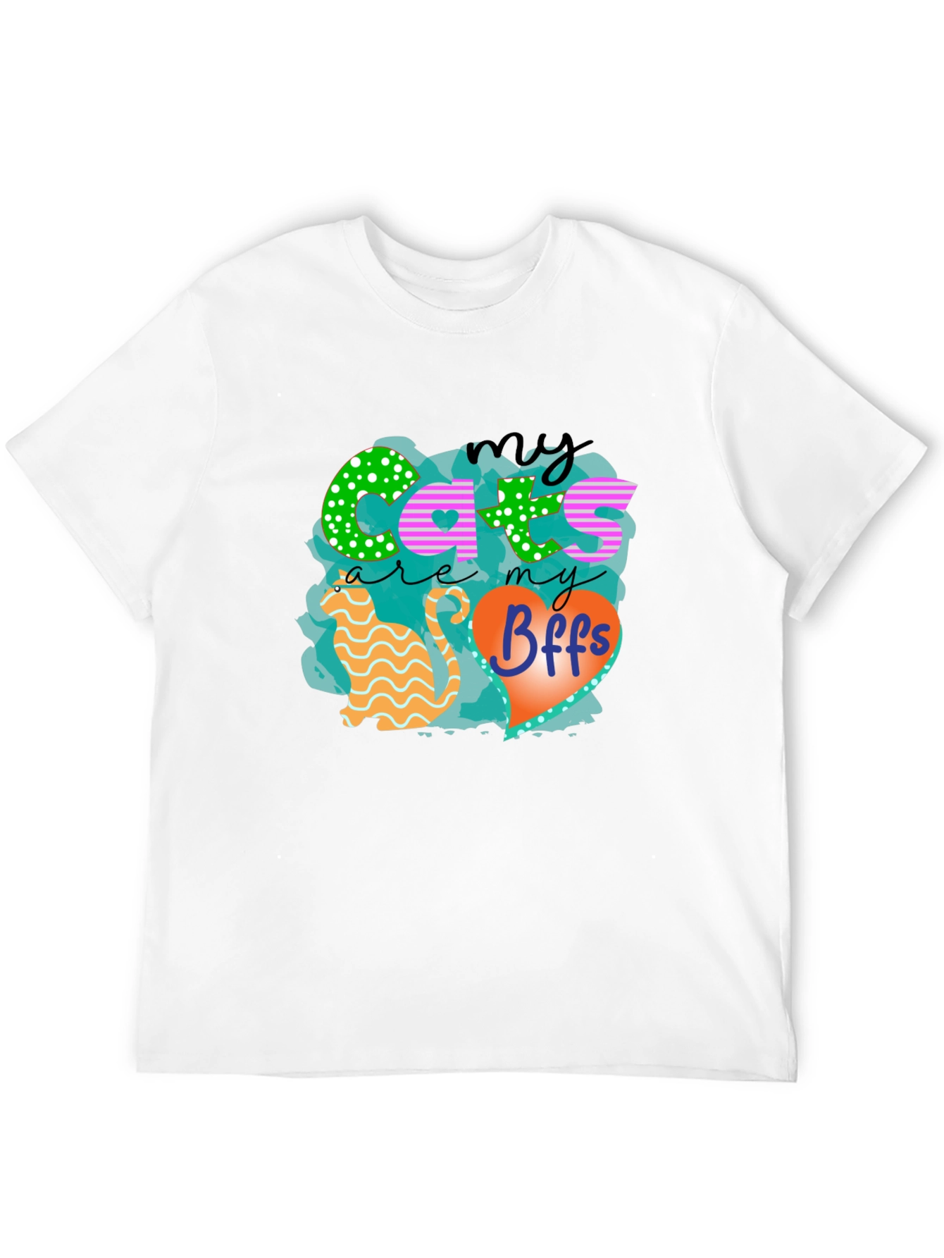 Black My Cats are my BFFs T-Shirt view 12