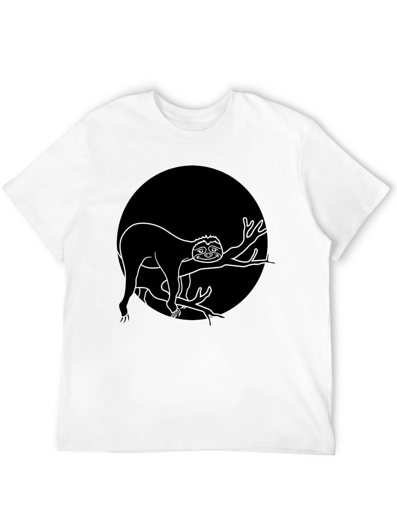 Black Sloth on Branch Graphic T-Shirt view 12