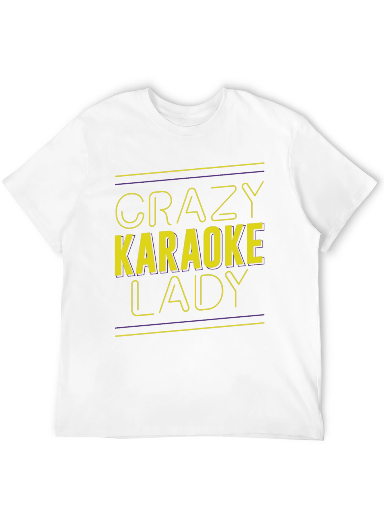 Black Crazy Karaoke Lady Graphic Tee - Unique Design view 12