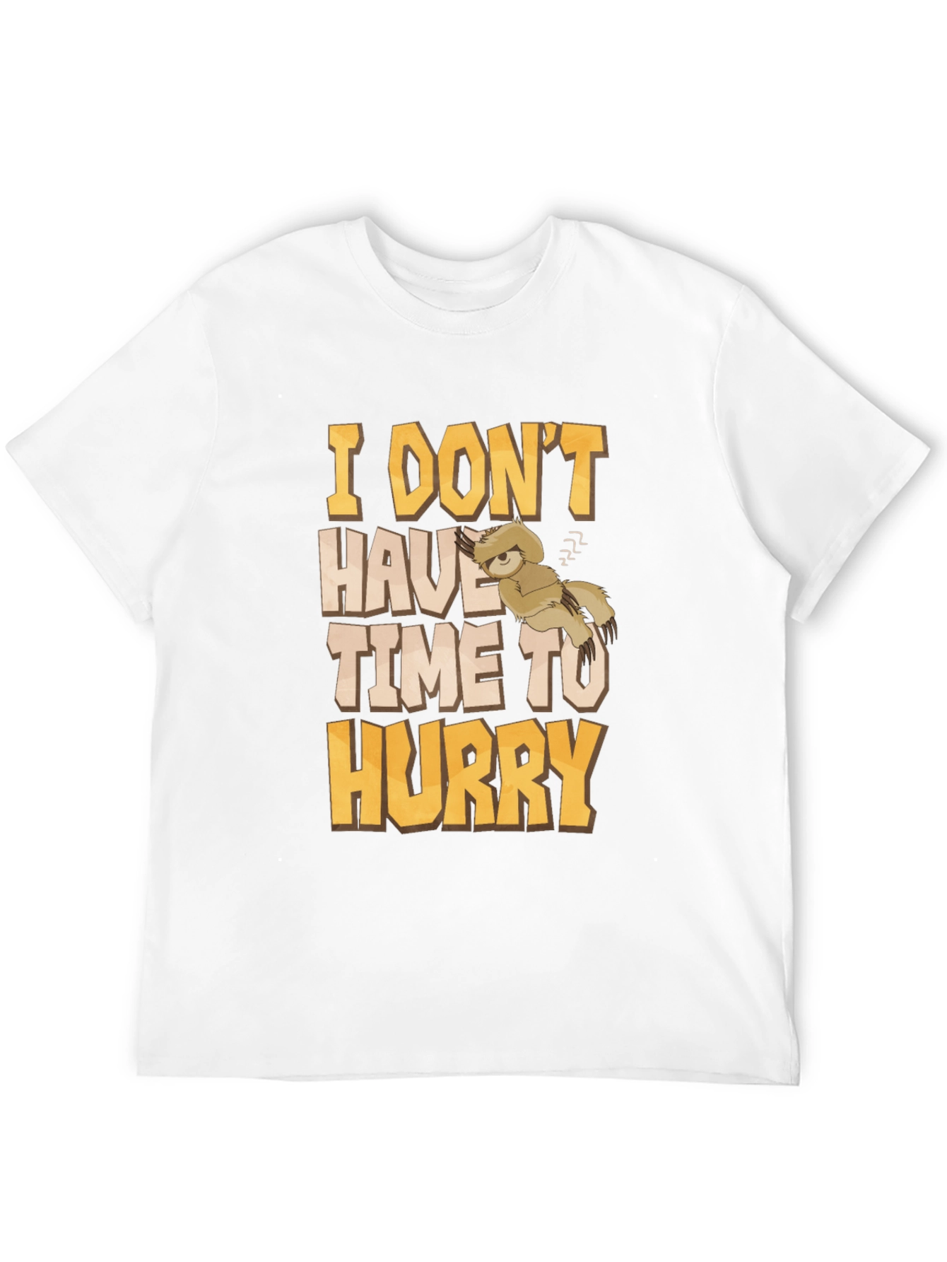 Black Funny Sloth Graphic T-Shirt - I Don't Have Time to Hurry view 12
