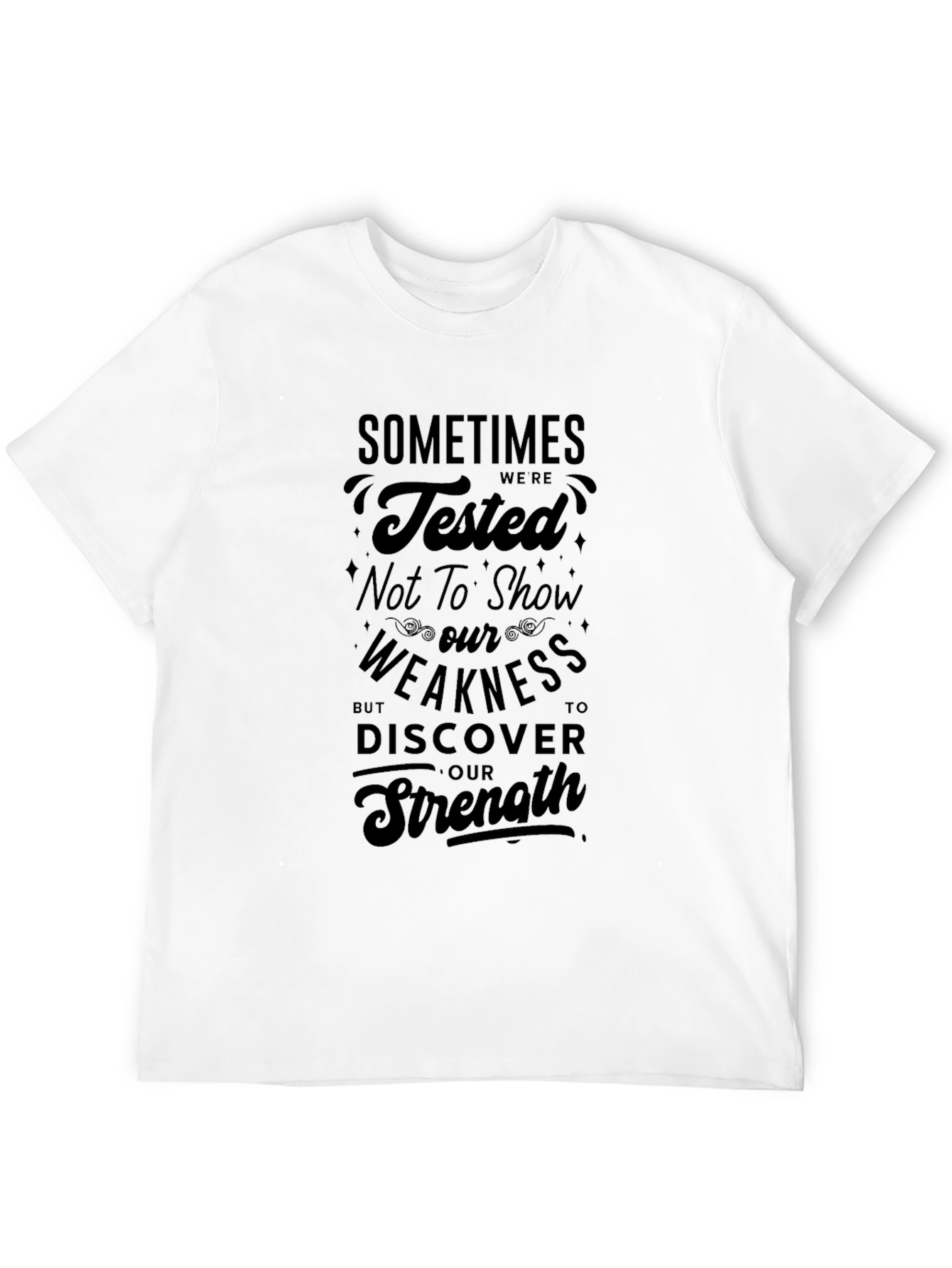 Black Inspirational Graphic Black T-Shirt view 12