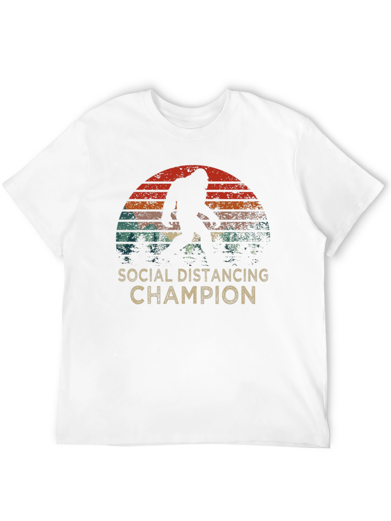 Black Social Distancing Champion Bigfoot T-Shirt view 12