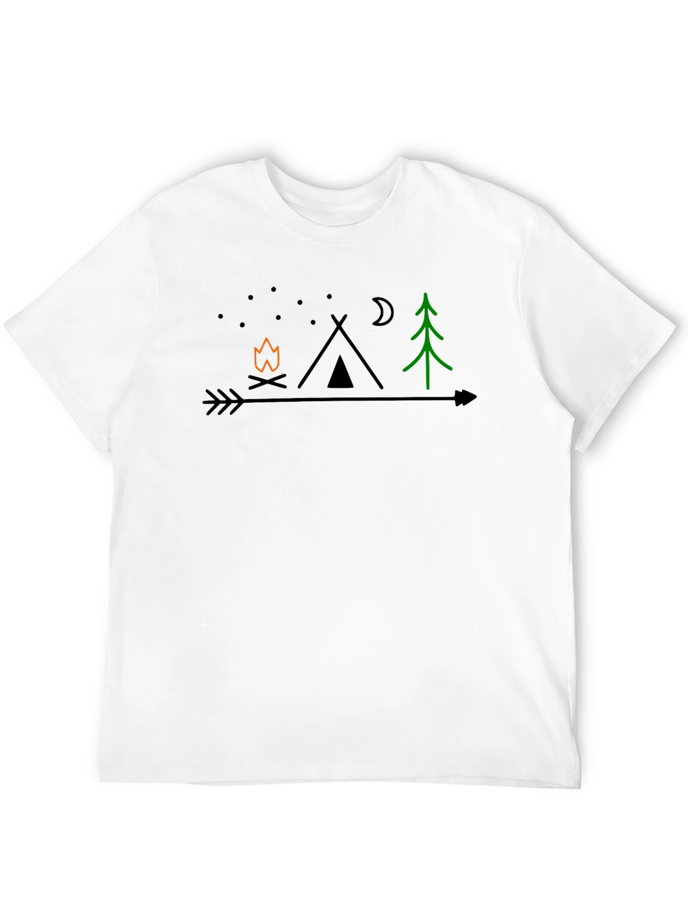 Black Camping Arrow Graphic T-Shirt view 12