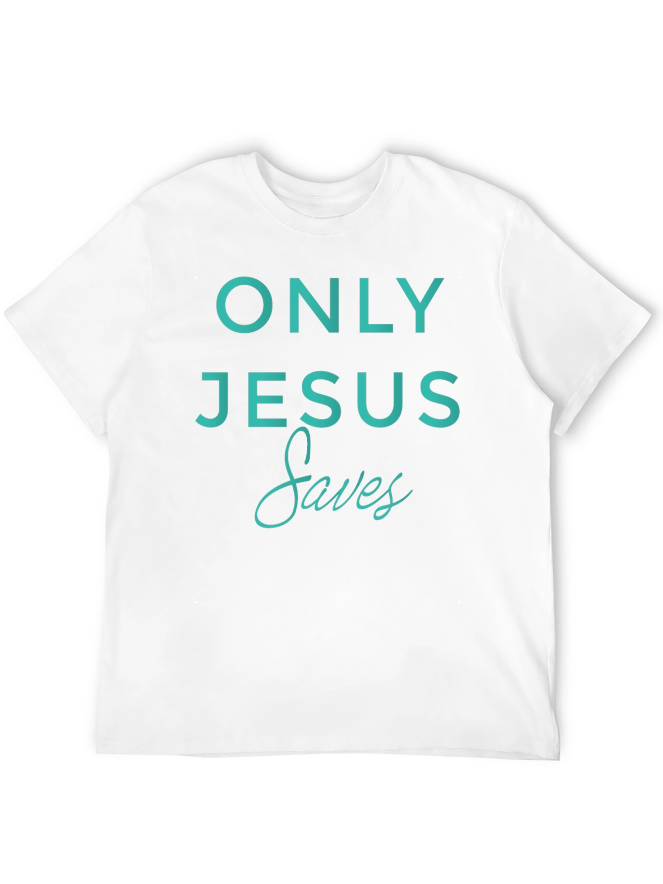 Black Only Jesus Saves T-Shirt - Religious Tee view 12