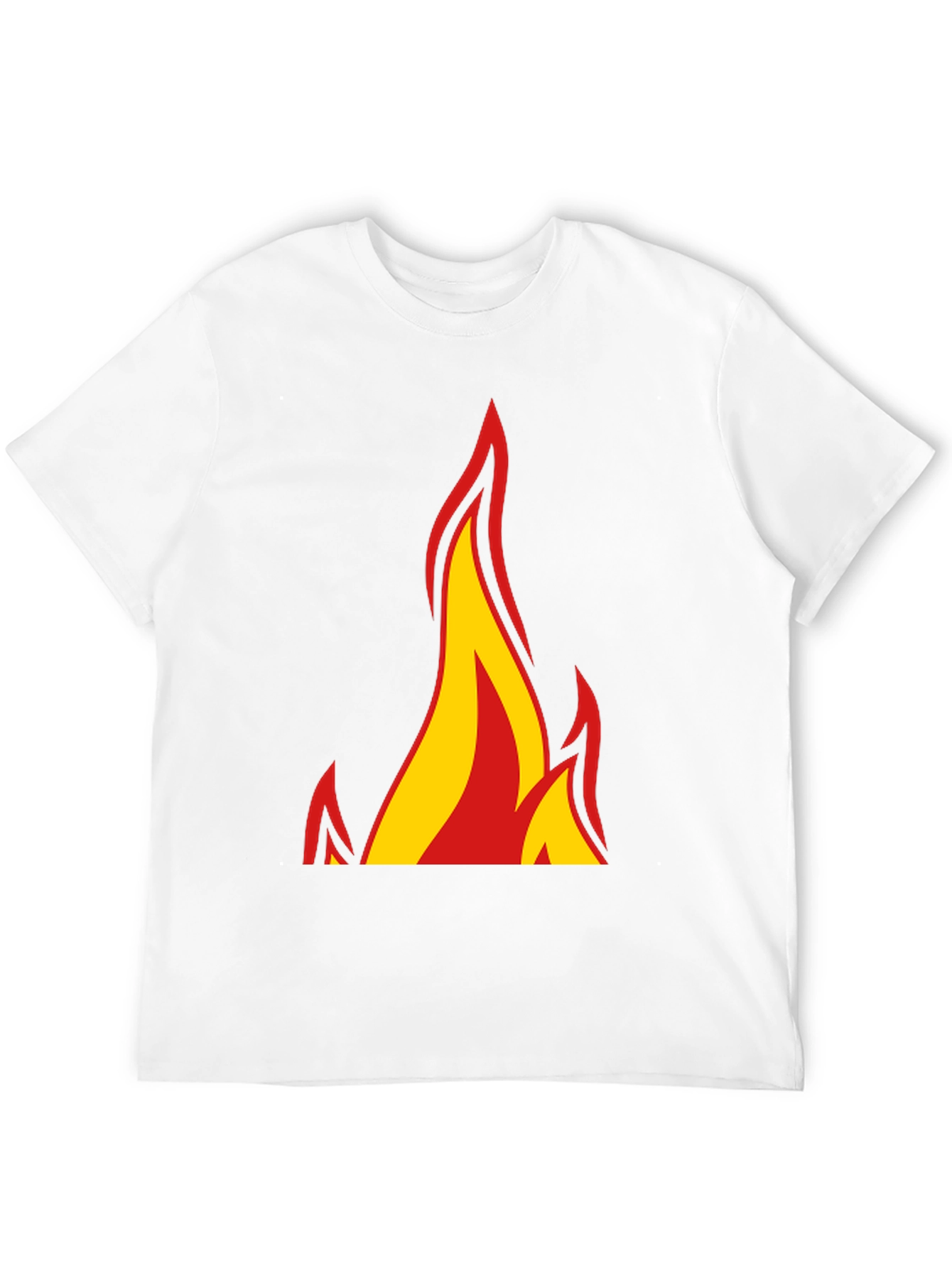 Black Bold Flame Graphic Black T-Shirt view 12