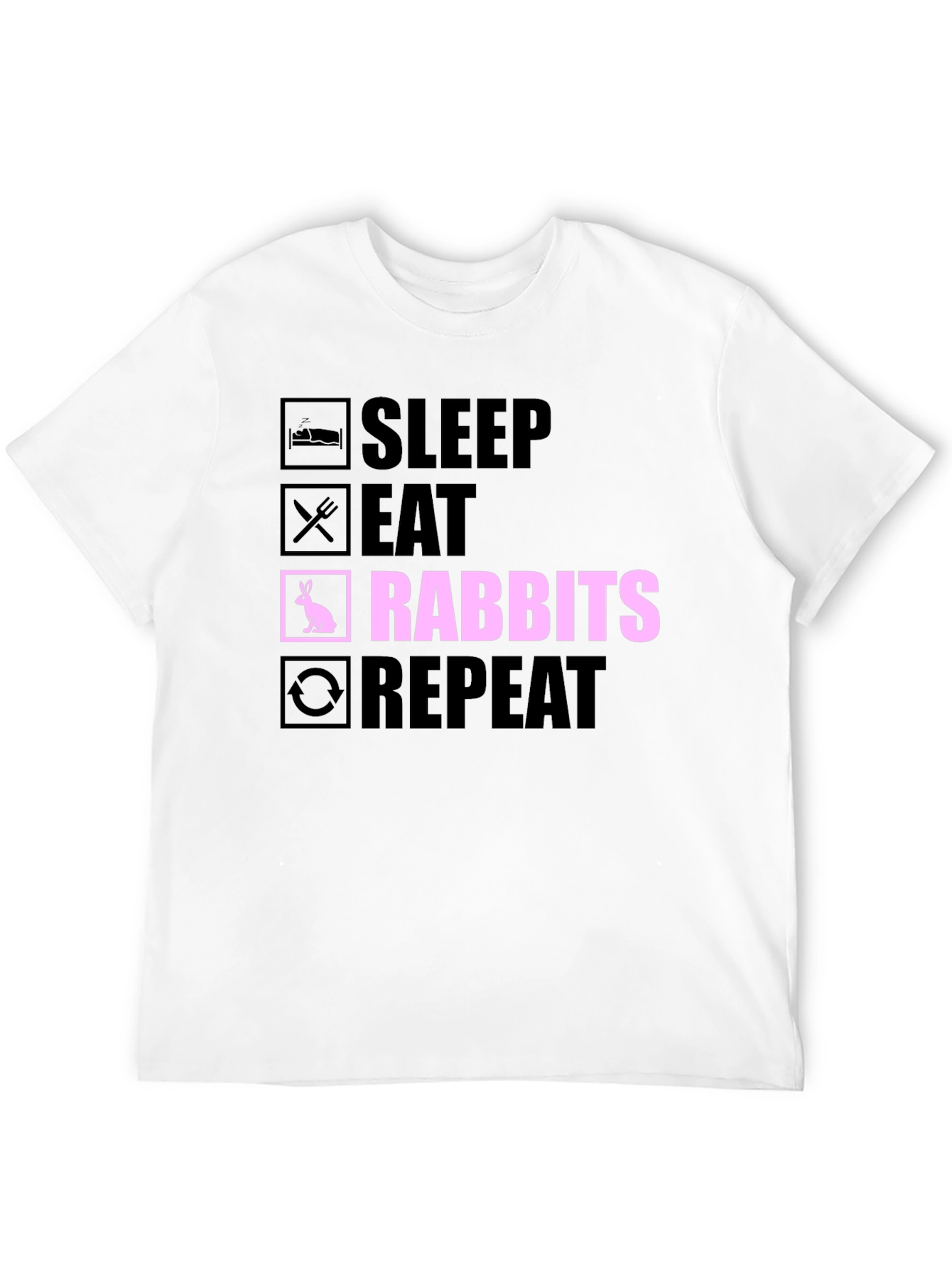 Black Sleep Eat Rabbits Repeat T-Shirt view 12