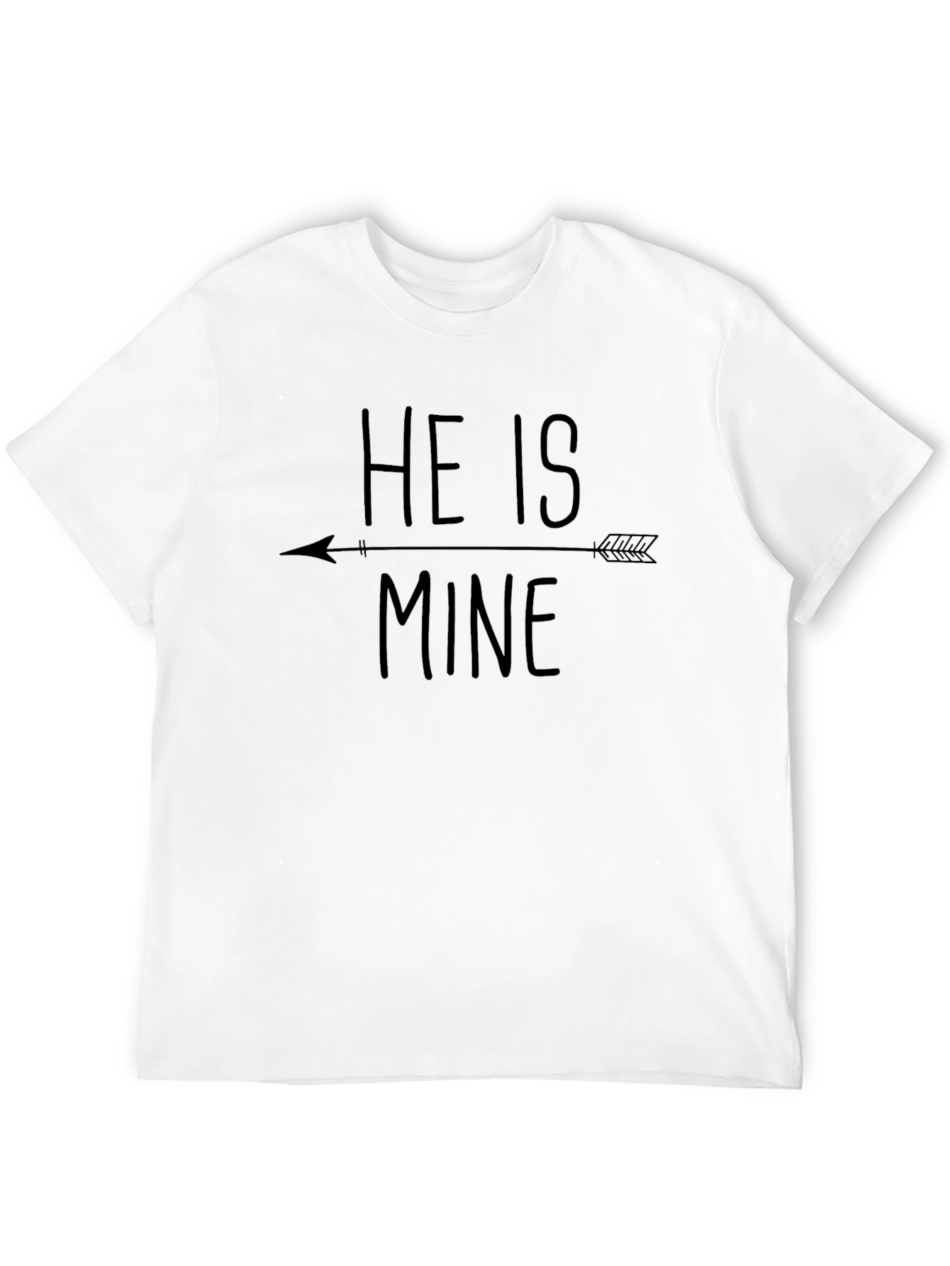 Black He Is Mine Matching Couple T-Shirt view 12