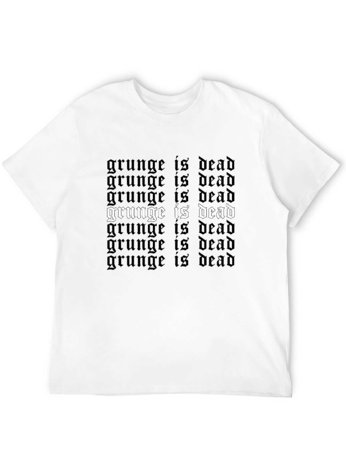 Black Grunge is Dead T-Shirt - Black Graphic Tee view 12