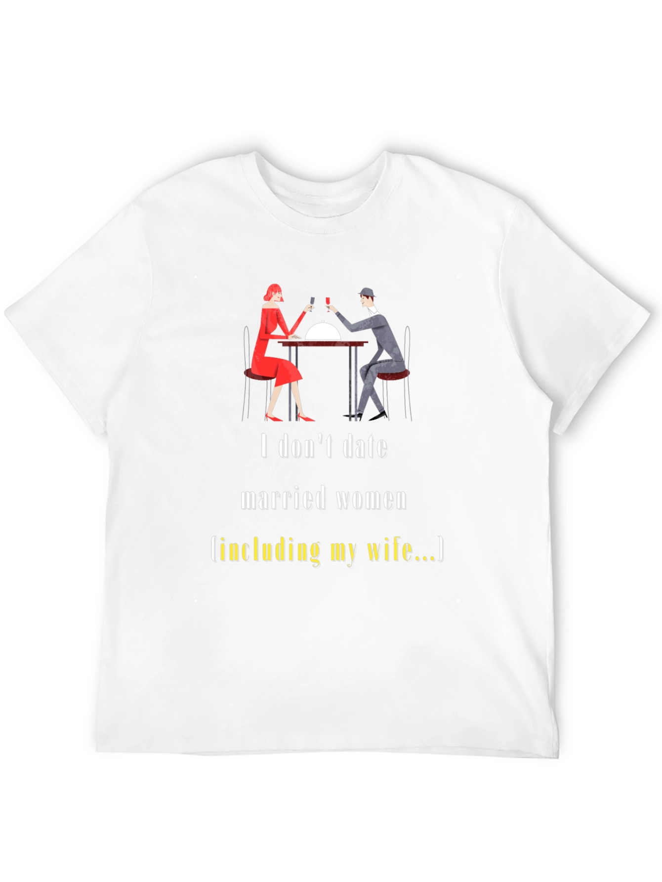 Black Humorous "I Don't Date Married Women" Graphic Tee view 12