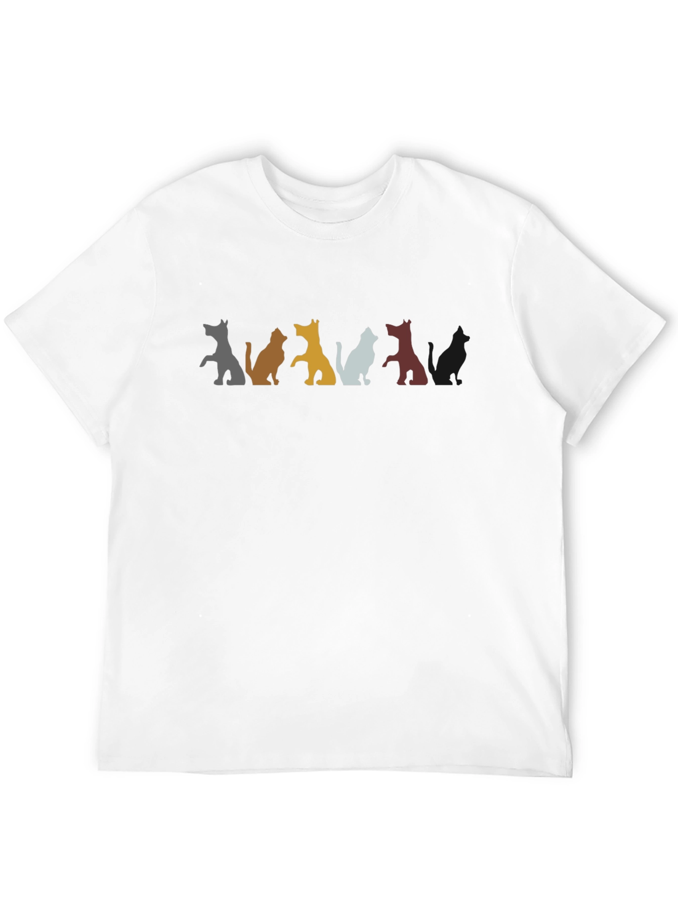 Black Cat Silhouette Crew Neck T-Shirt view 12