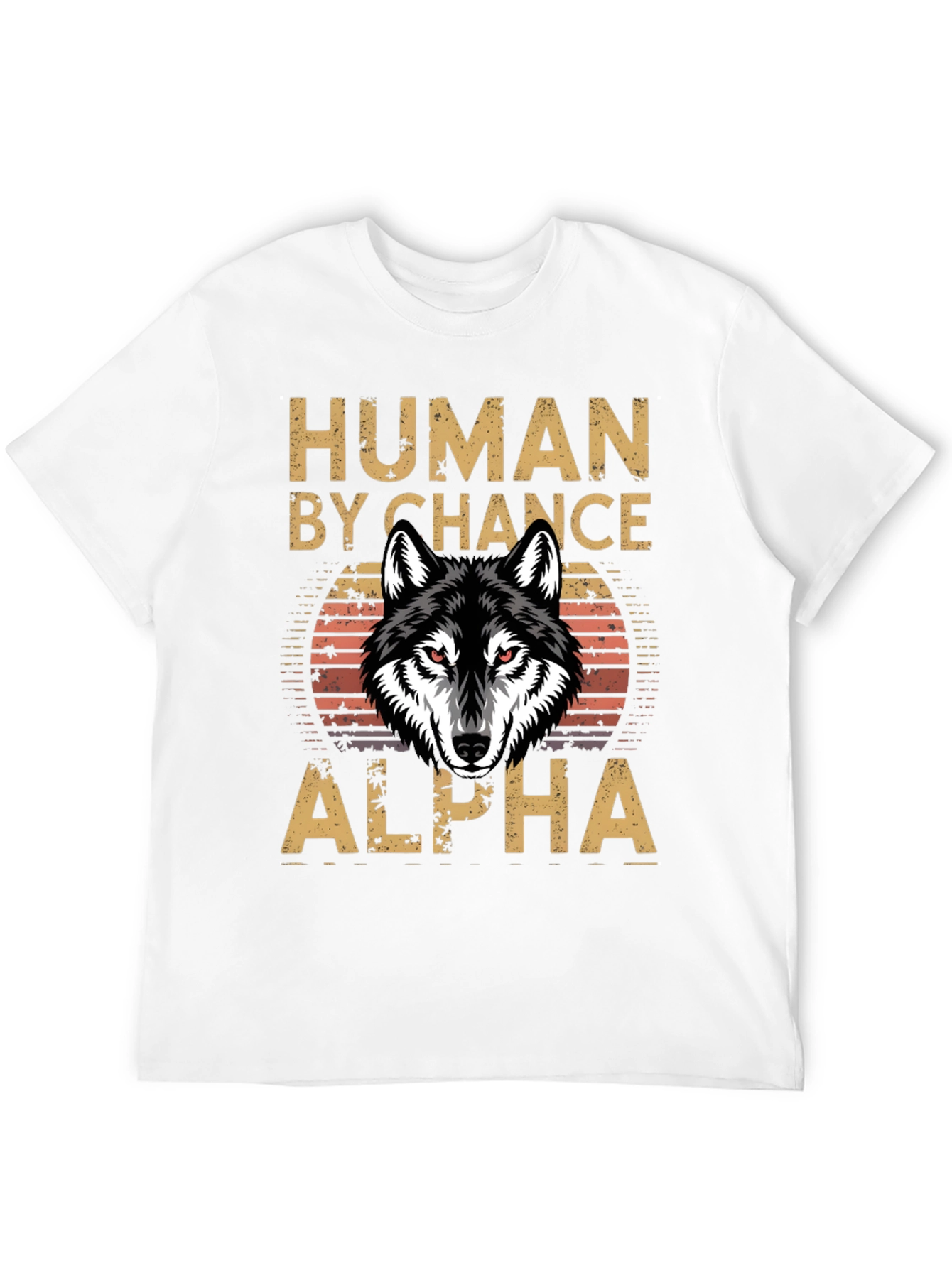 Black Human By Chance Alpha Wolf Graphic T-Shirt view 12
