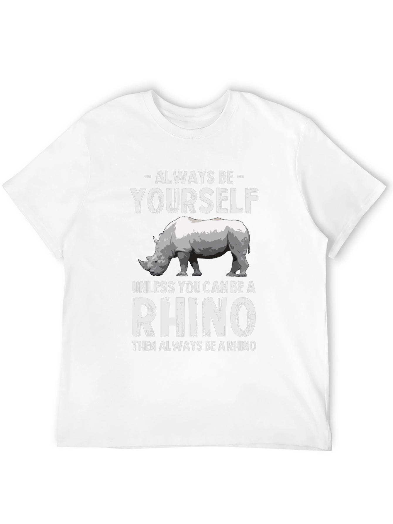 Black Always Be Yourself Rhino T-Shirt view 12
