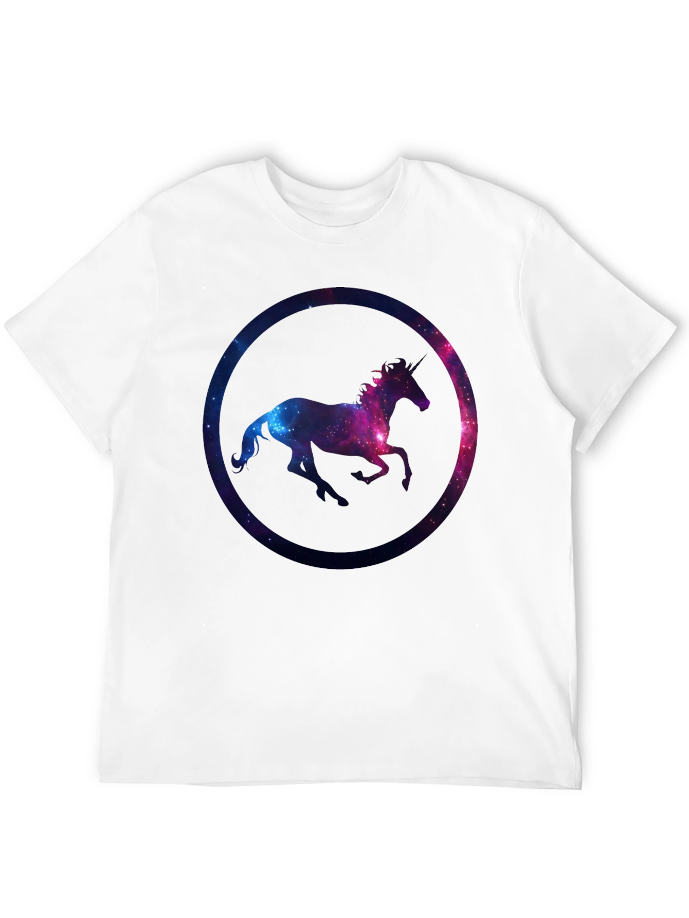 Black Unicorn Galaxy Graphic T-Shirt view 12