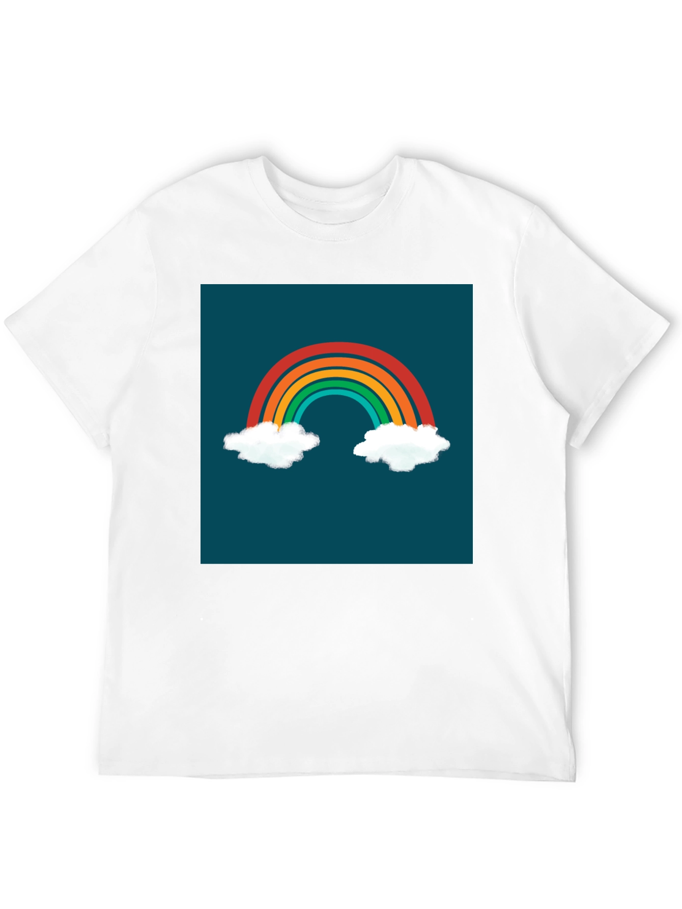 Black Rainbow Cloud Graphic Tee - Stylish & Unique! view 12
