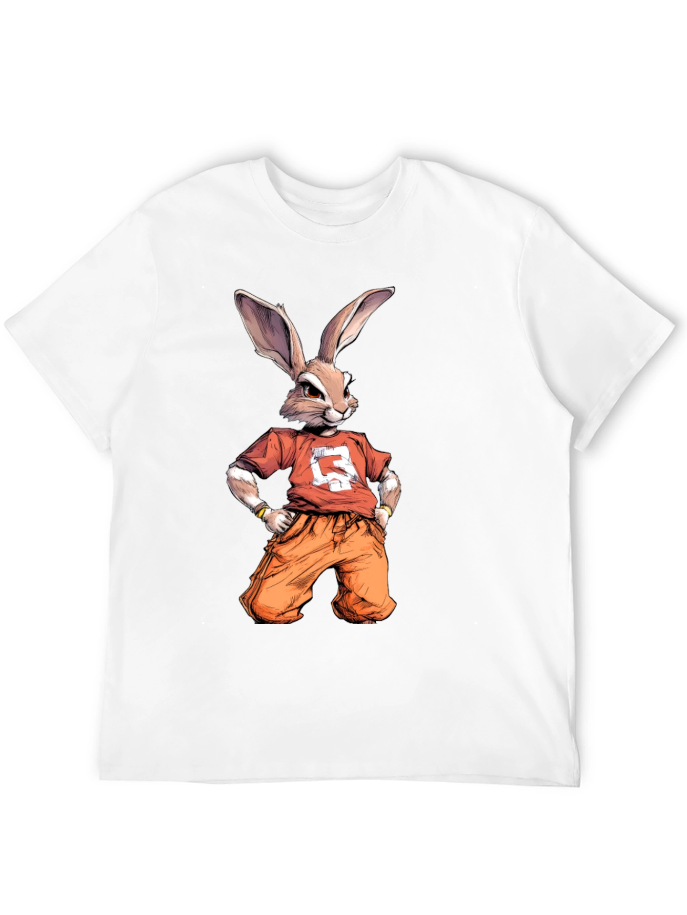 Black Cool Rabbit Graphic T-Shirt - Urban Streetwear Style view 12