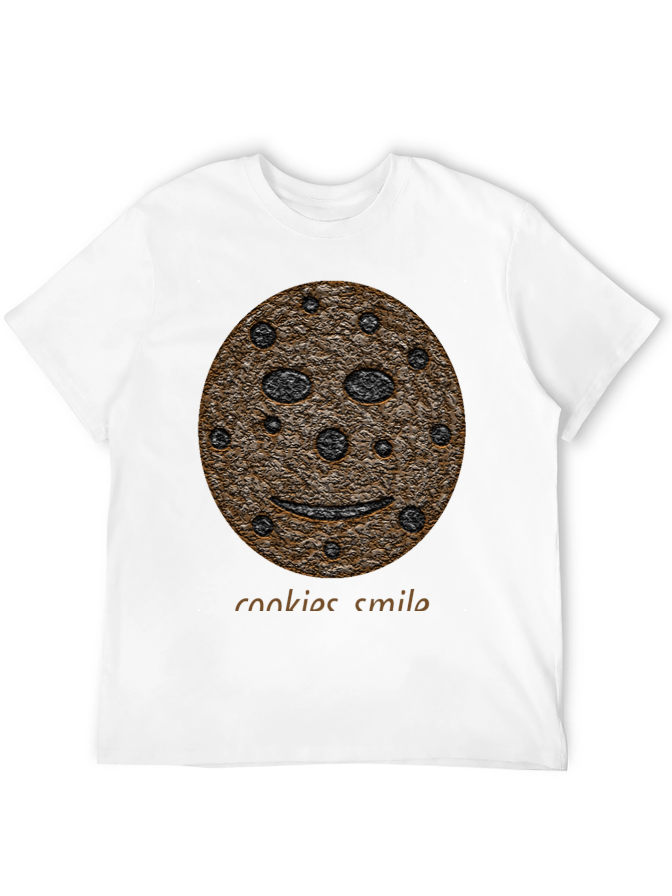 Black Cookie Smile Graphic Black T-Shirt view 12