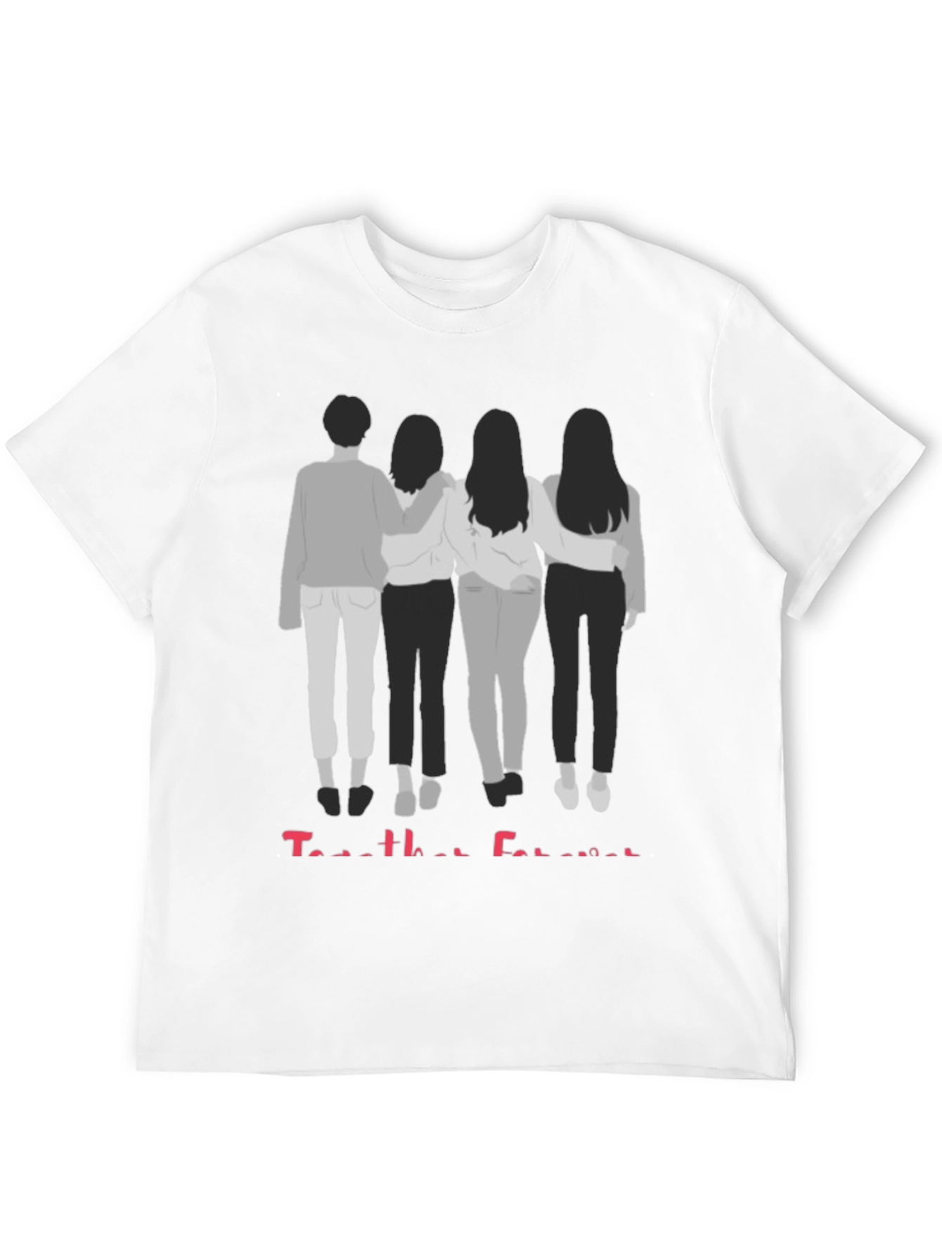 Black Together Forever Best Friends Graphic Tee view 12