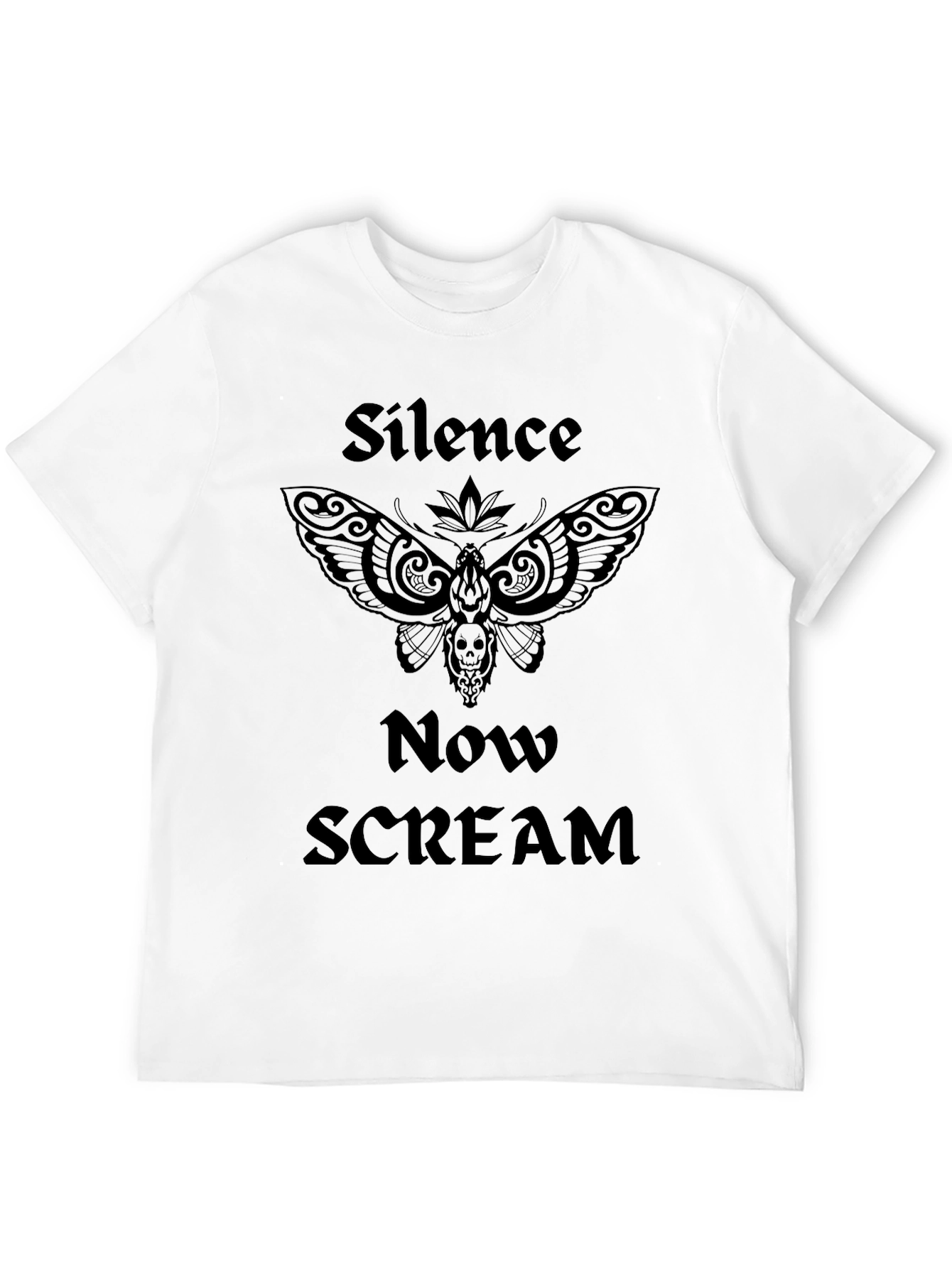 Black Silence Now Scream Graphic Tee view 12