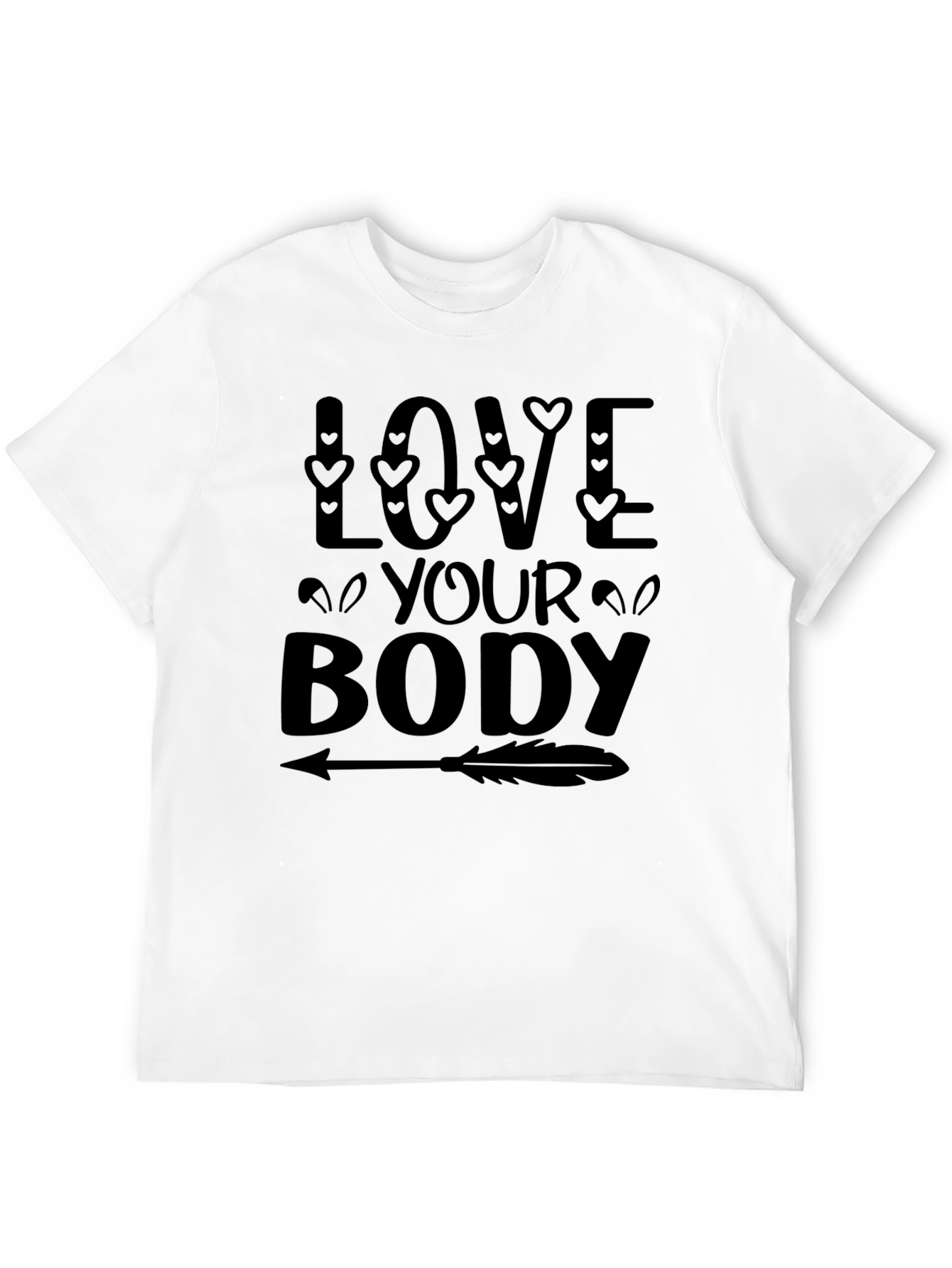 Black Love Your Body Graphic Tee view 12