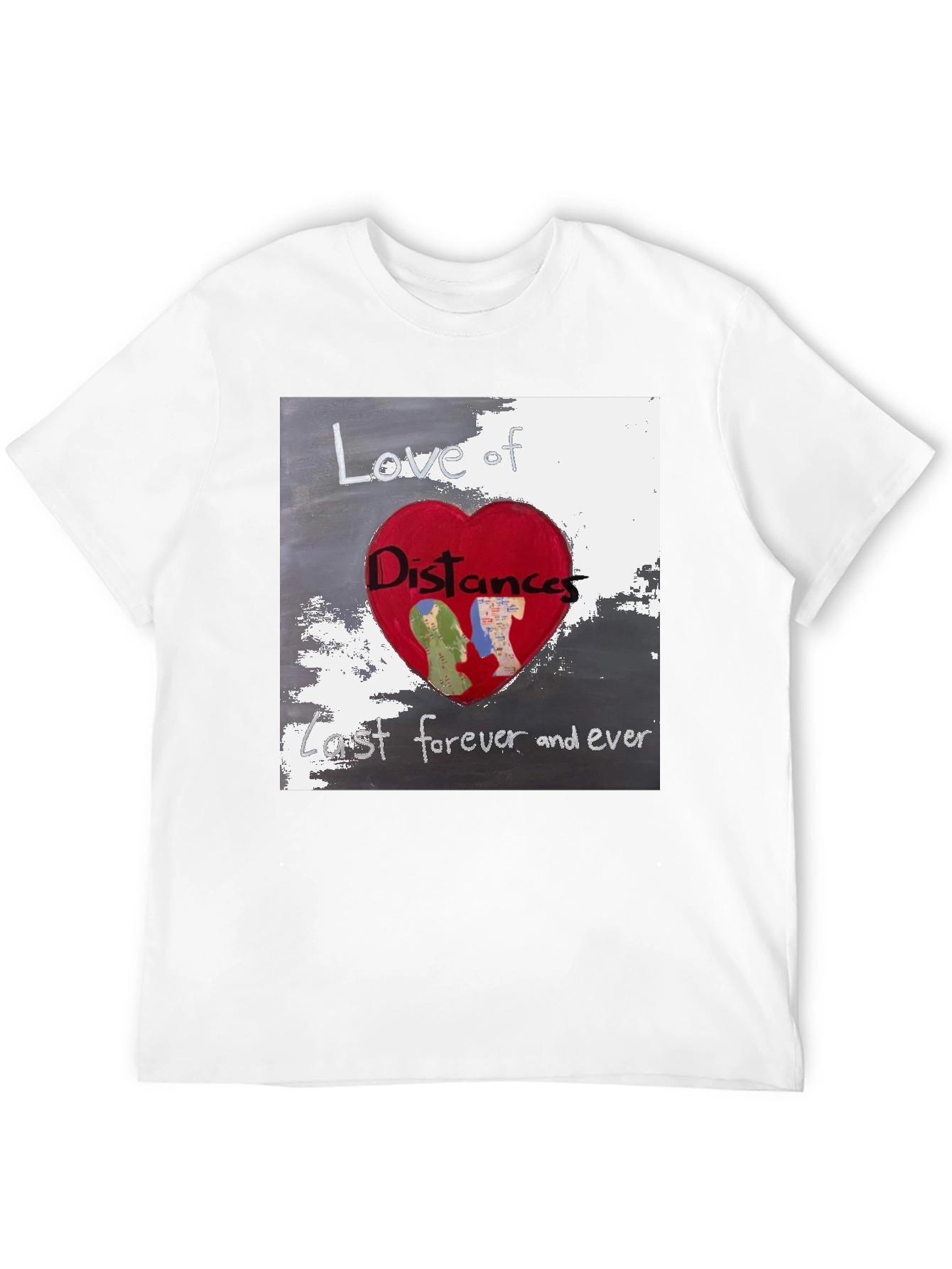 Black Love of Distances Black T-Shirt view 12