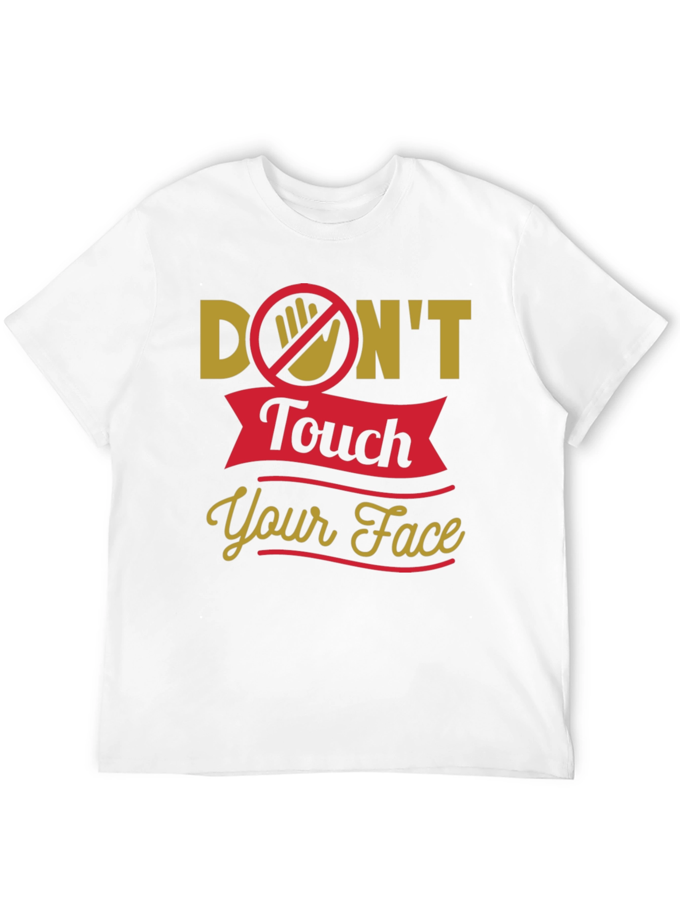 Black Don't Touch Your Face T-Shirt view 12