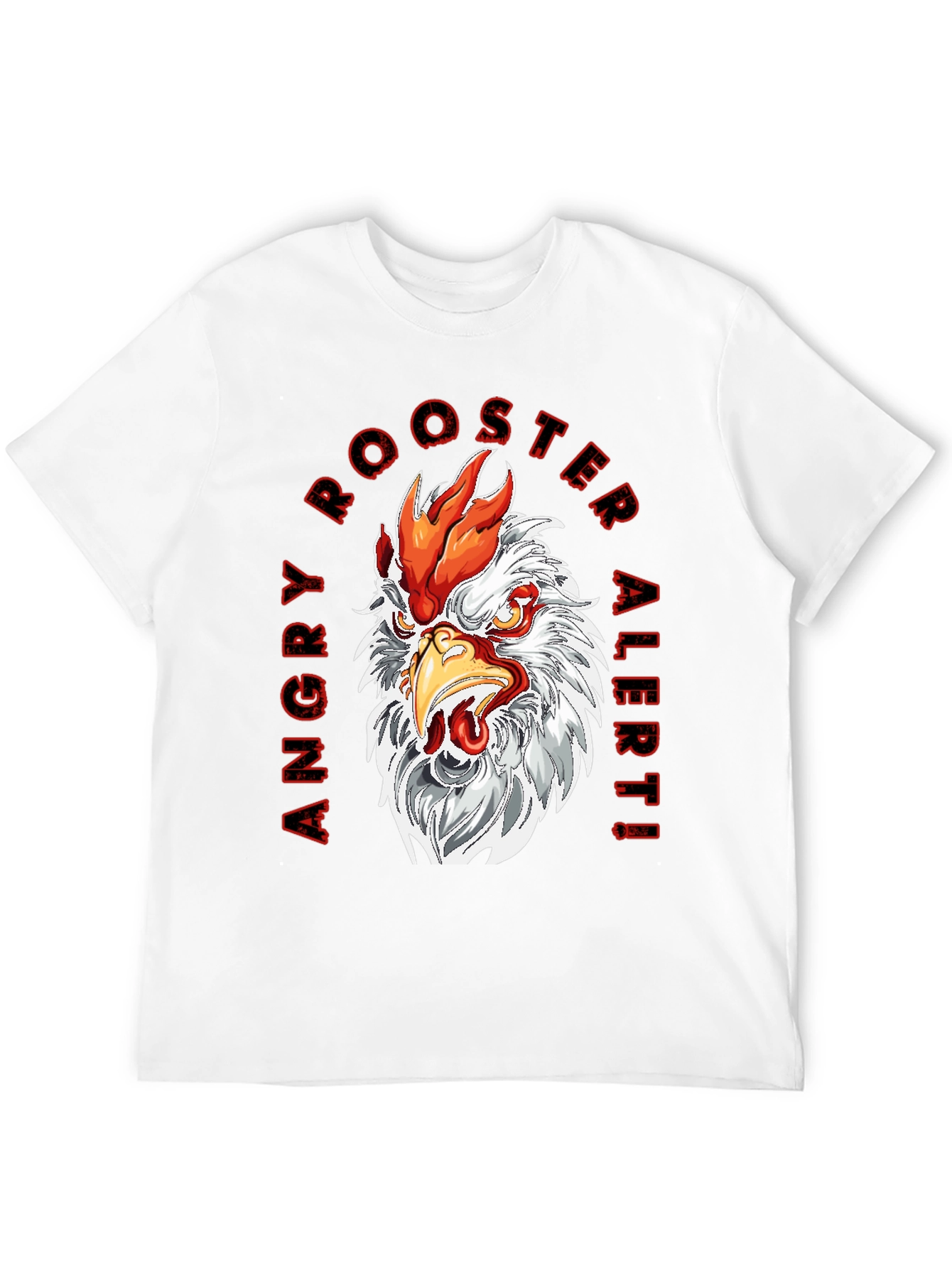 Black Angry Rooster Graphic Tee - Bold Design view 12