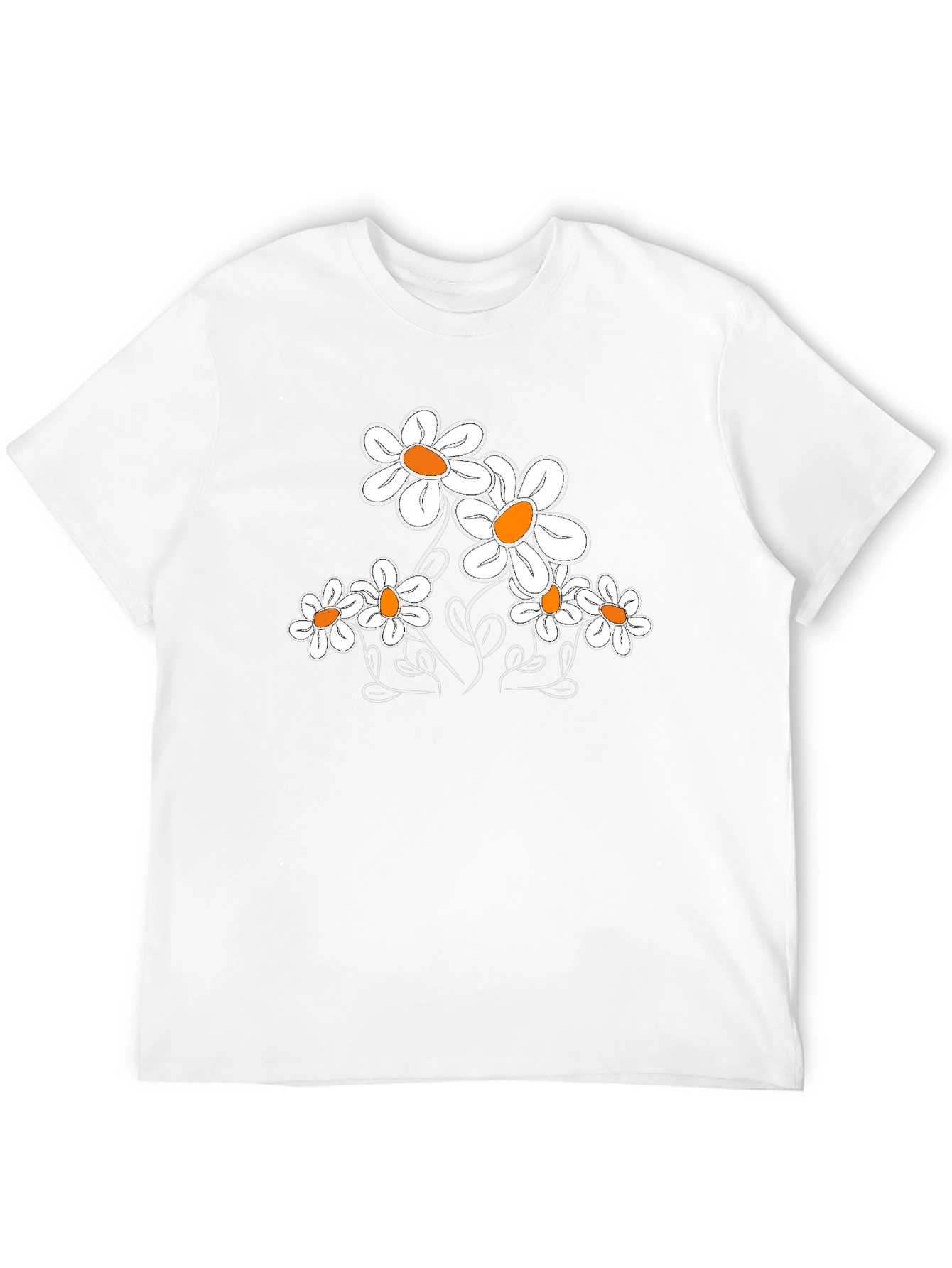 Black Daisy Graphic T-Shirt - Classic Black Tee view 12