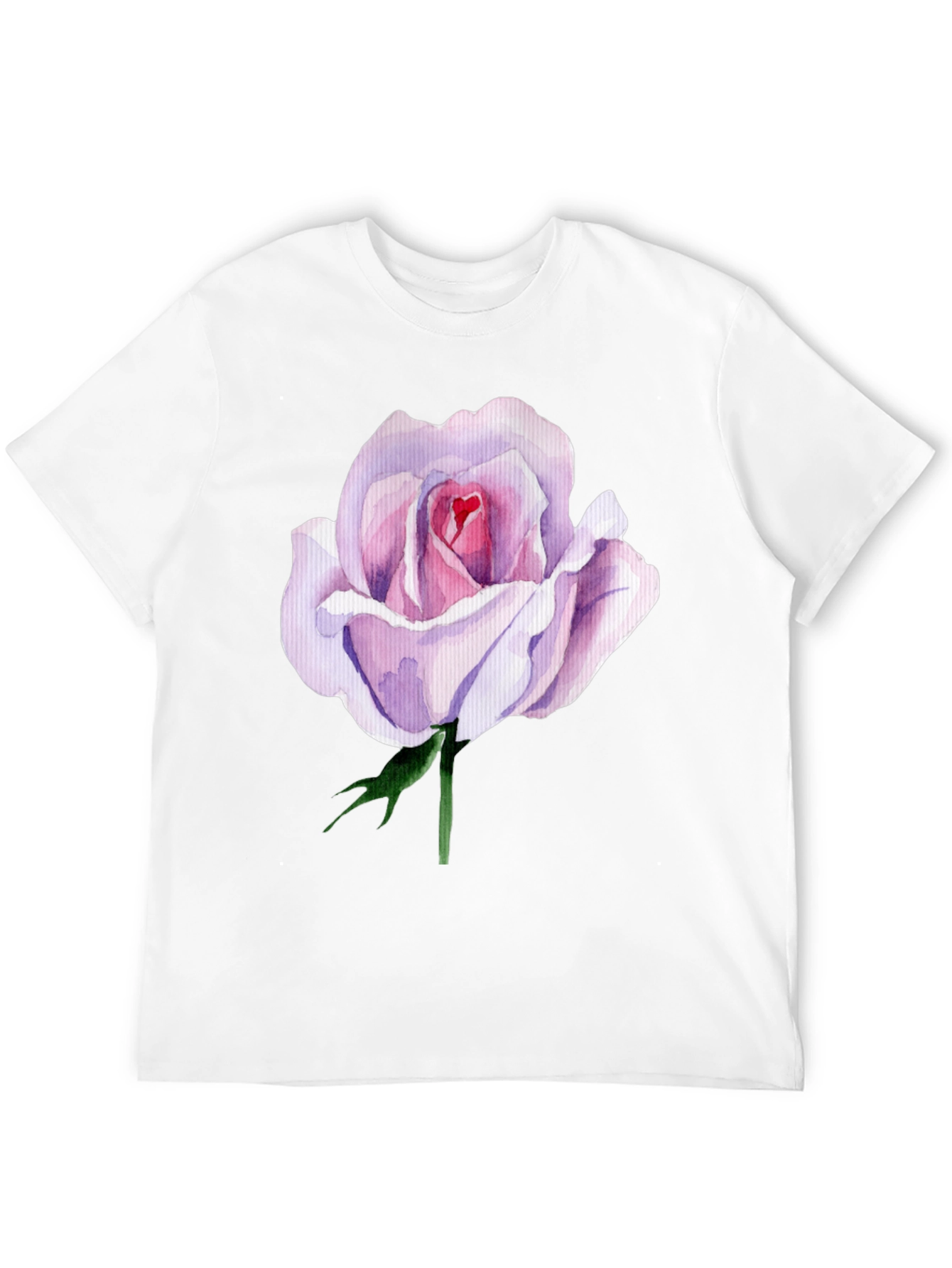 Elegant Rose Graphic Tee - Black - 12