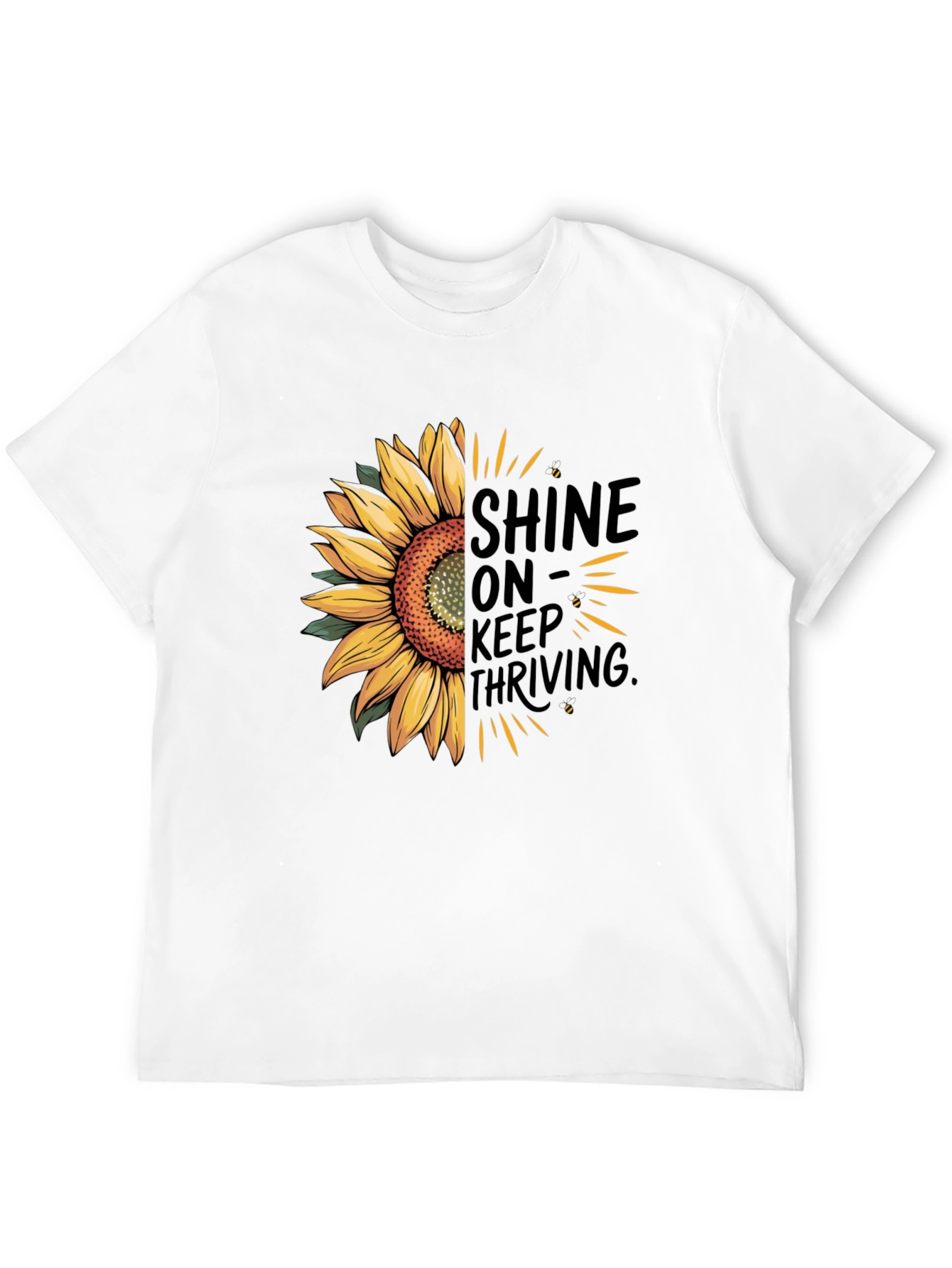 Black Sunflower Shine On Graphic Tee - Unisex view 12