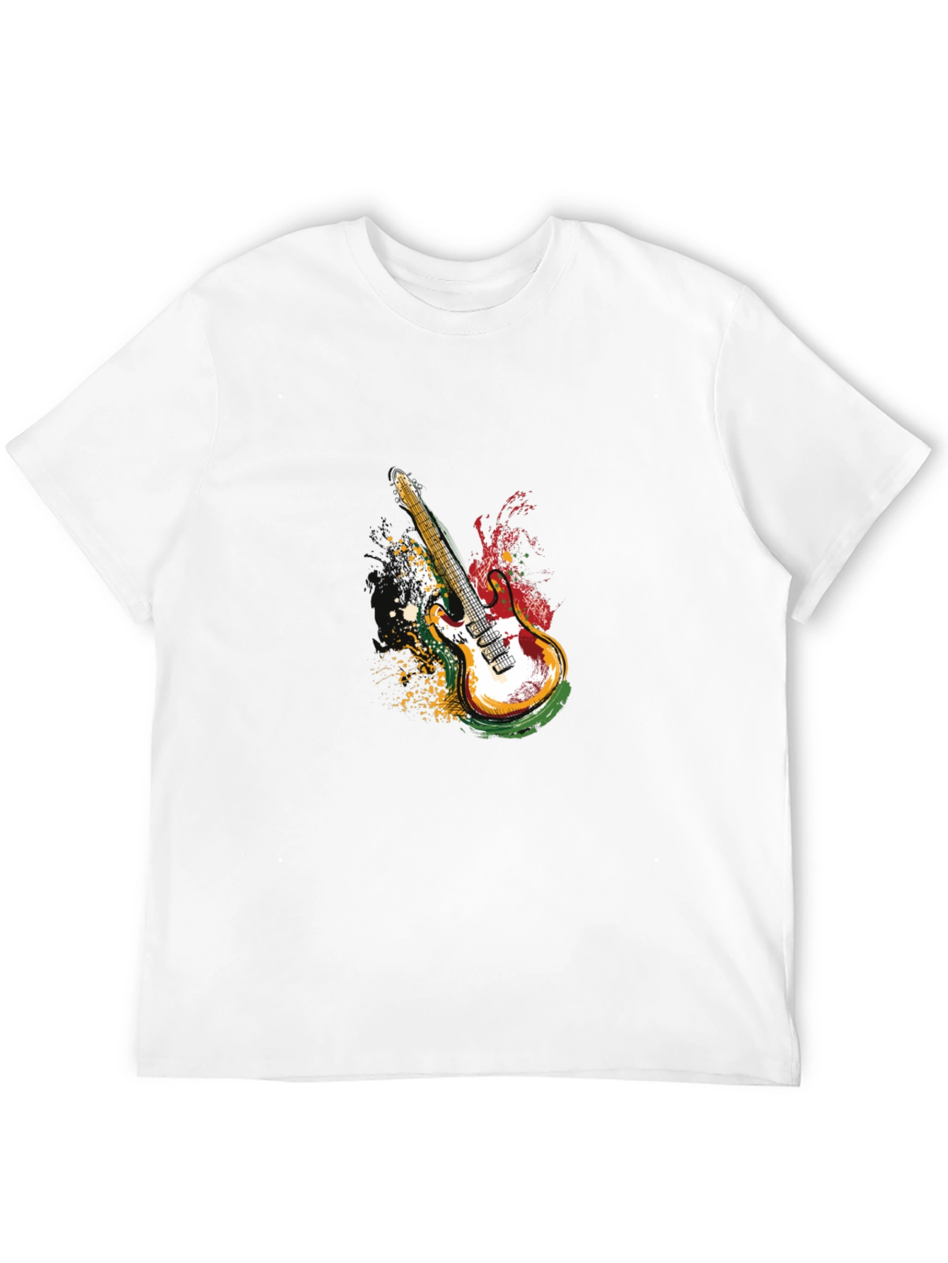 Black Electric Guitar Graphic T-Shirt - Black view 12