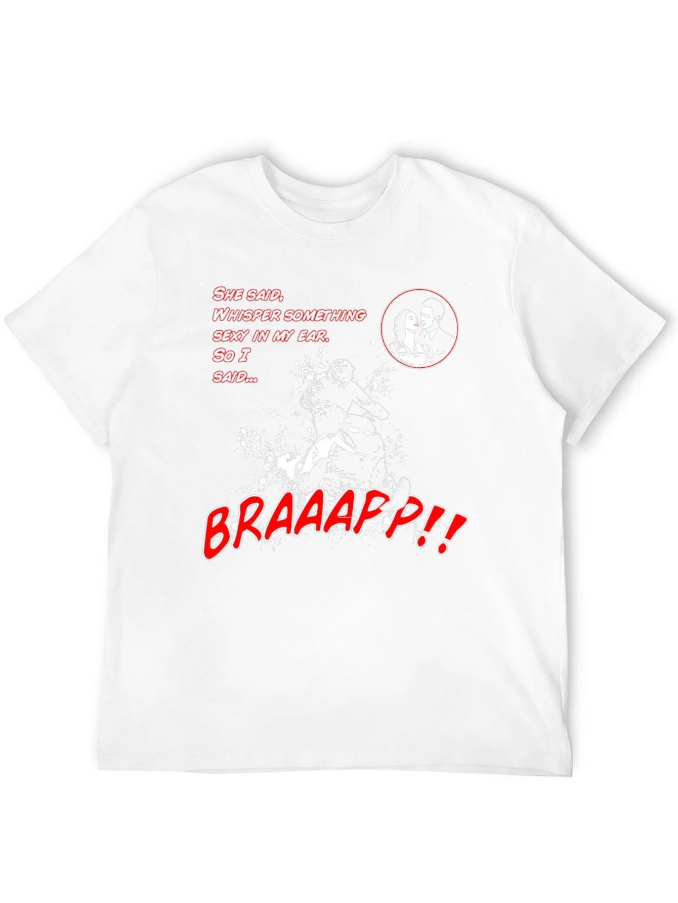 Black Funny Motorcycle T-Shirt - "Braaap" Humor Tee view 12