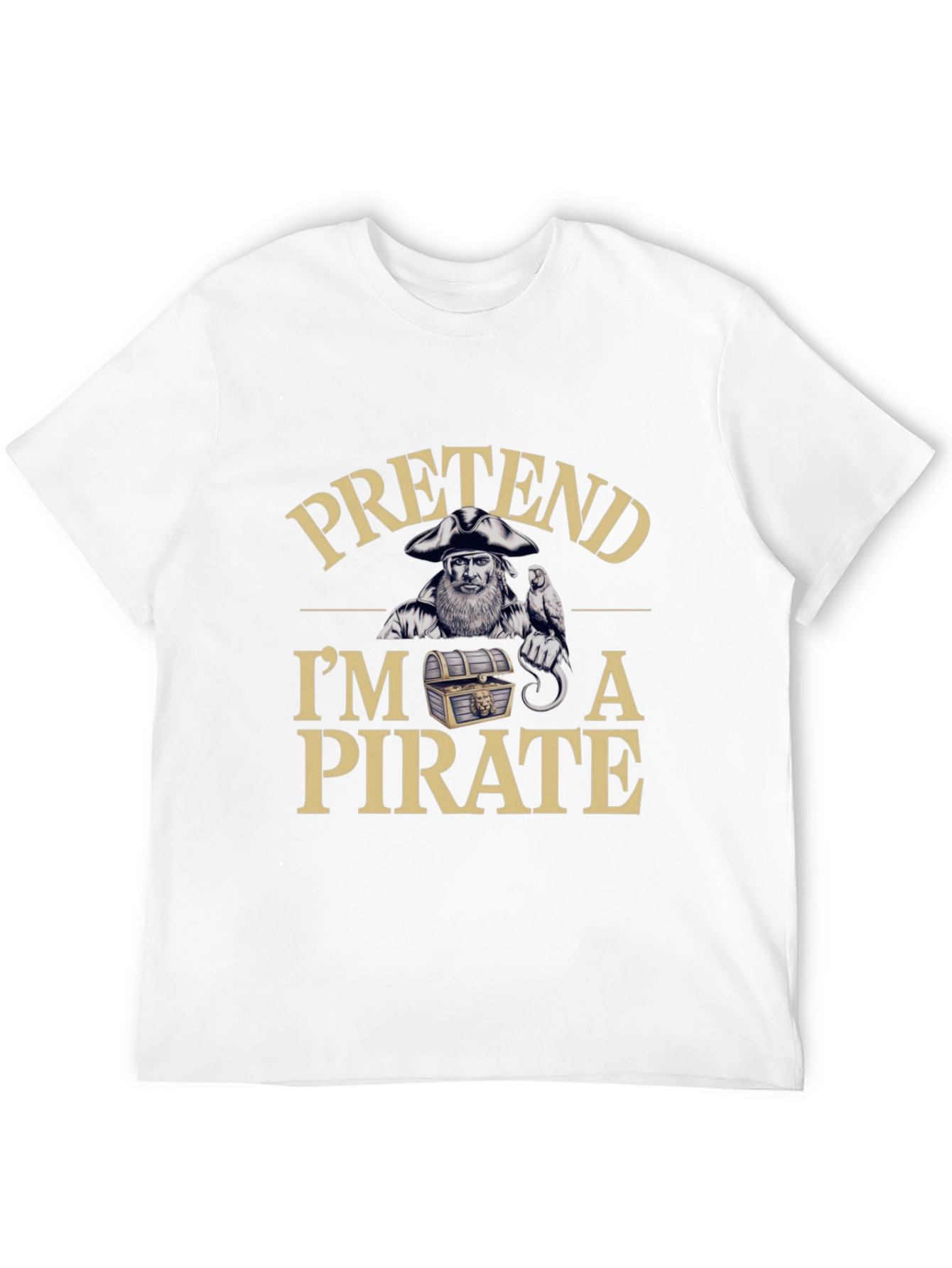 Black Funny Pretend I'm A Pirate Graphic Tee view 12