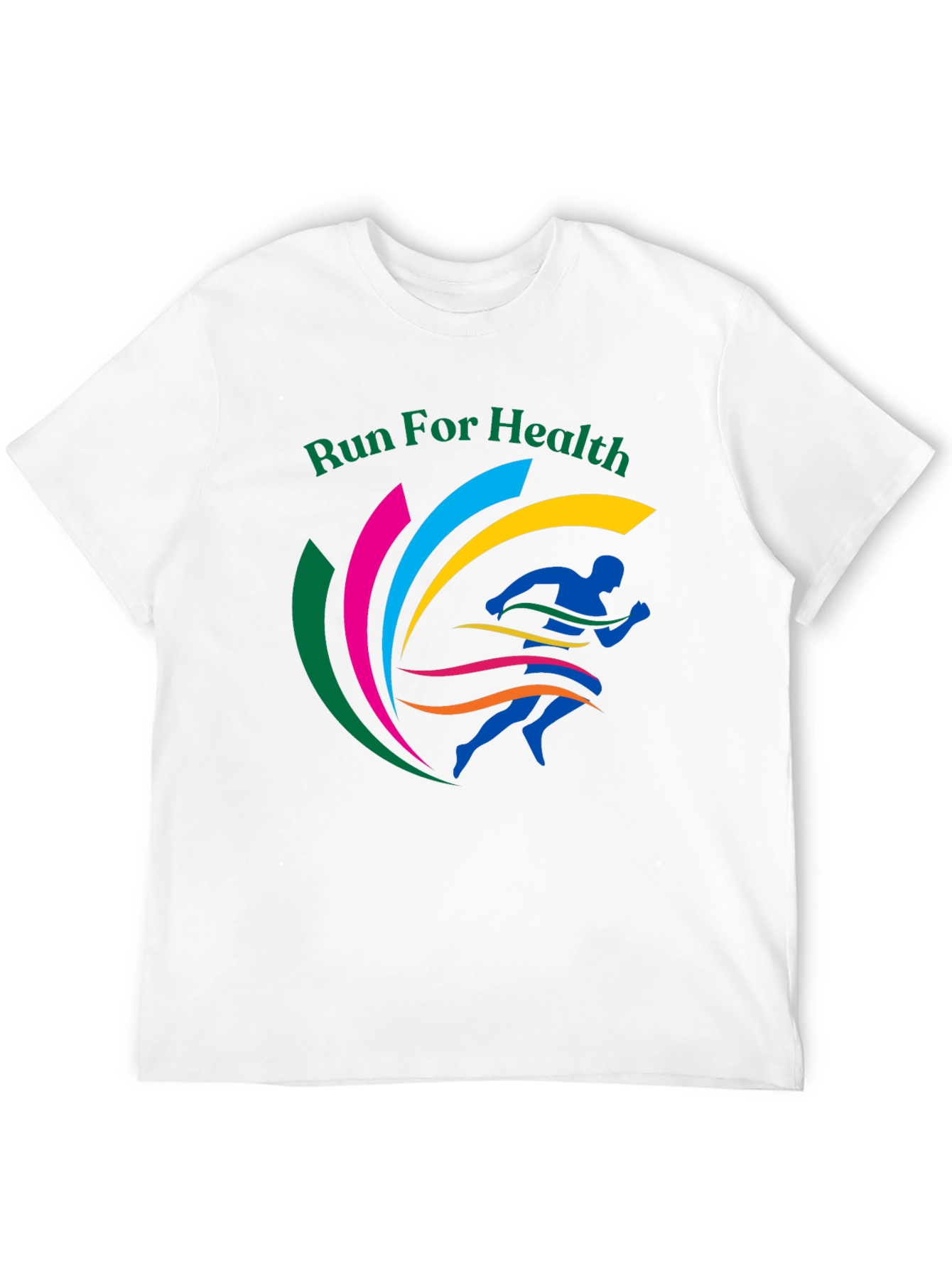 Black Run For Health Graphic Tee, Black Cotton Blend view 12