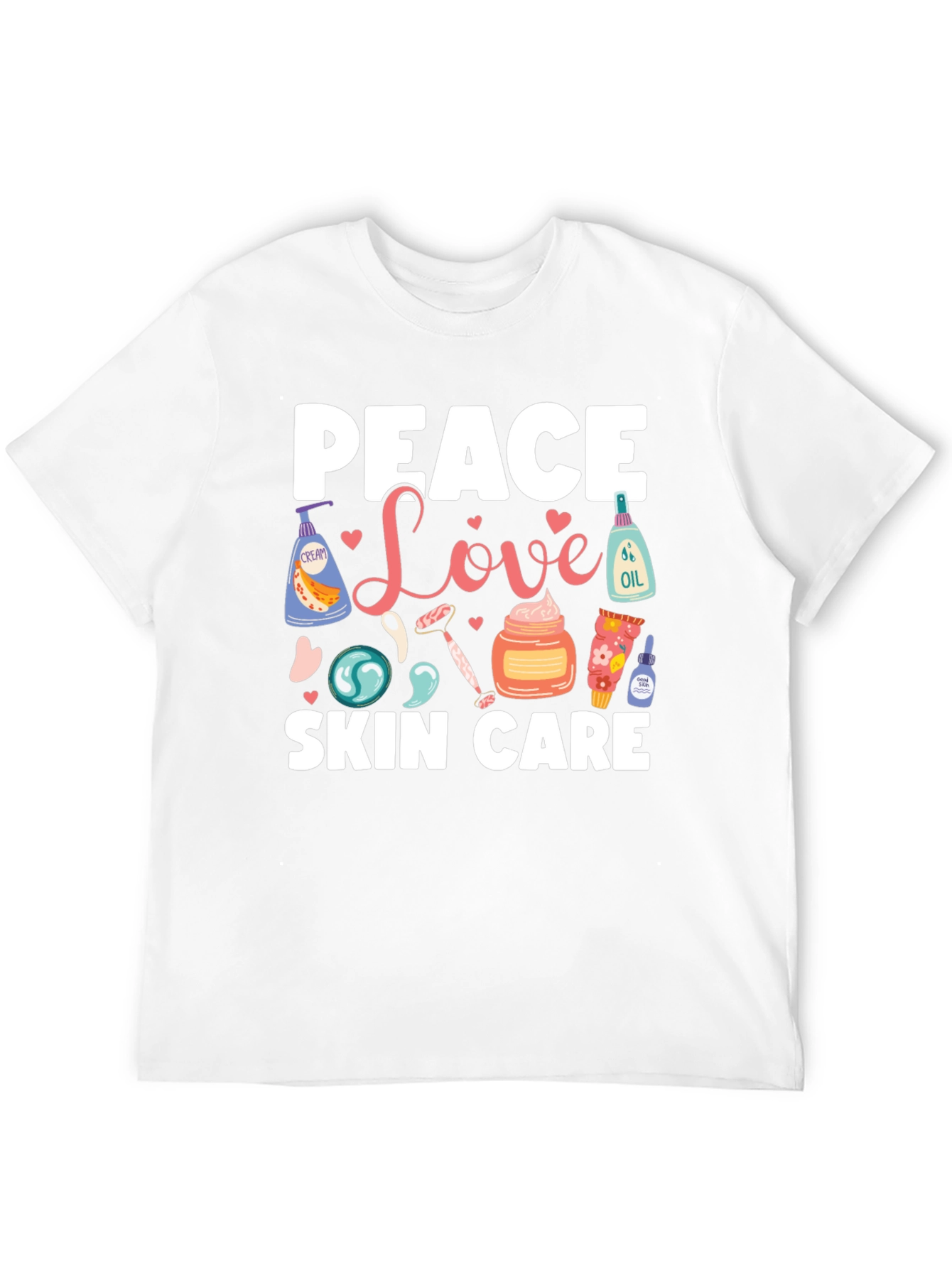 Black Peace Love Skin Care Black T-Shirt view 12