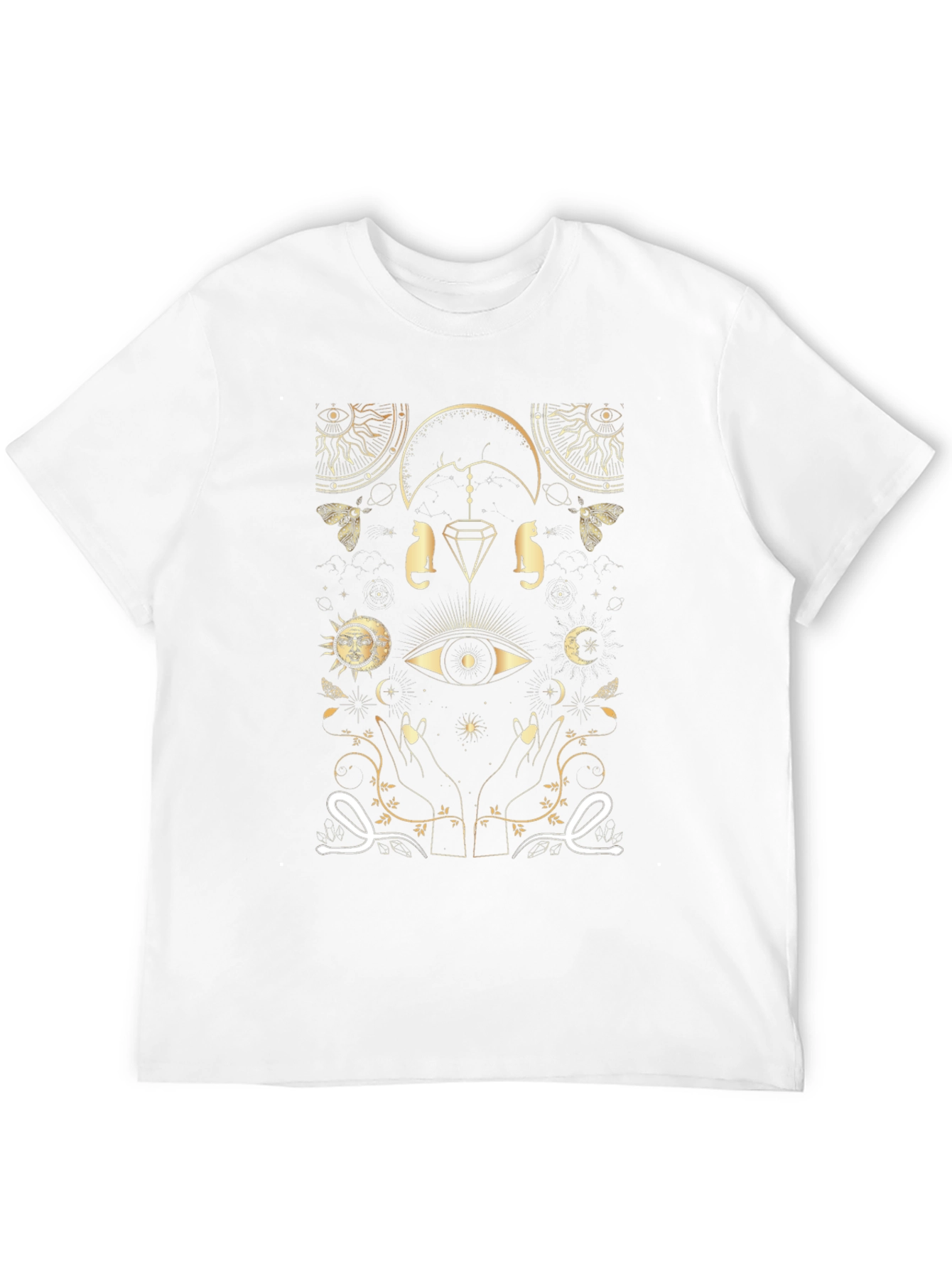 Black Mystic Gold Graphic Black T-Shirt view 12