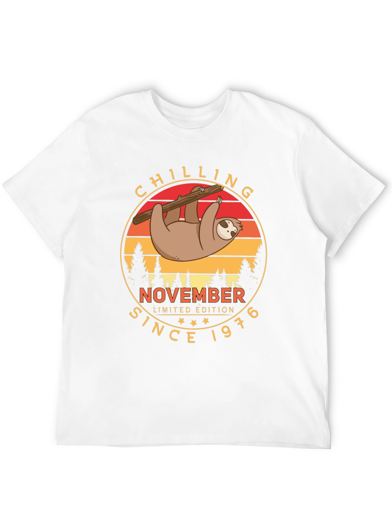 Black Chilling Sloth November 1976 Limited Edition T-Shirt view 12