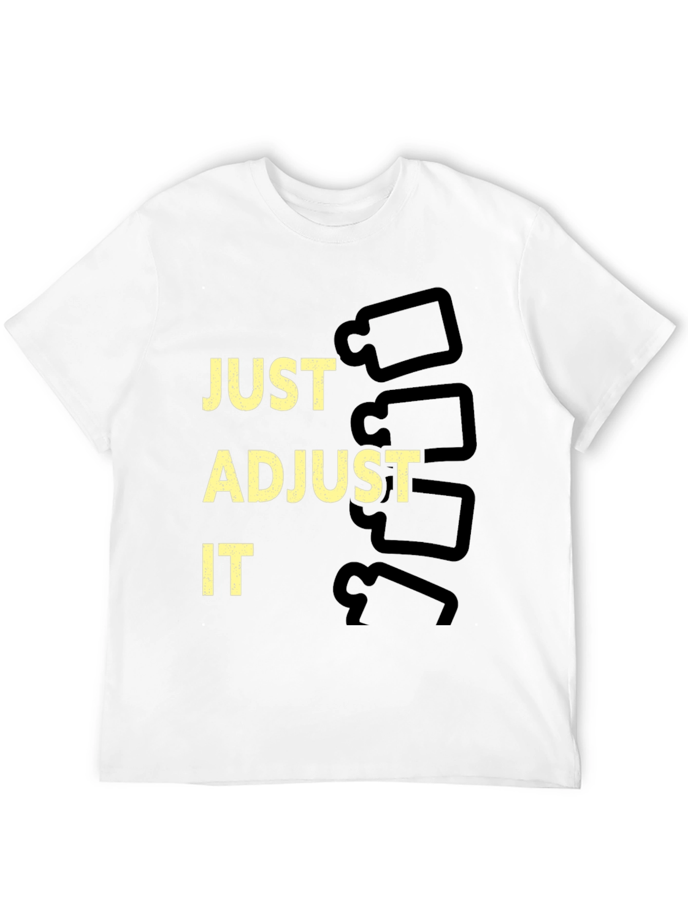 Black Just Adjust It Chiropractic T-Shirt view 12