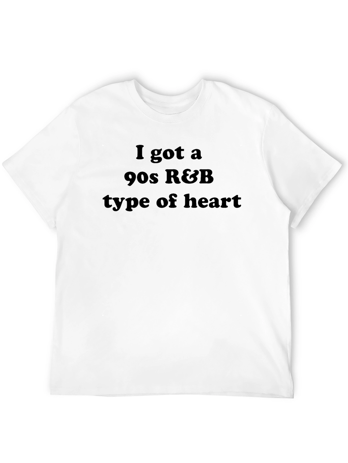 Black 90s R&B Heart T-Shirt - Classic Style view 12