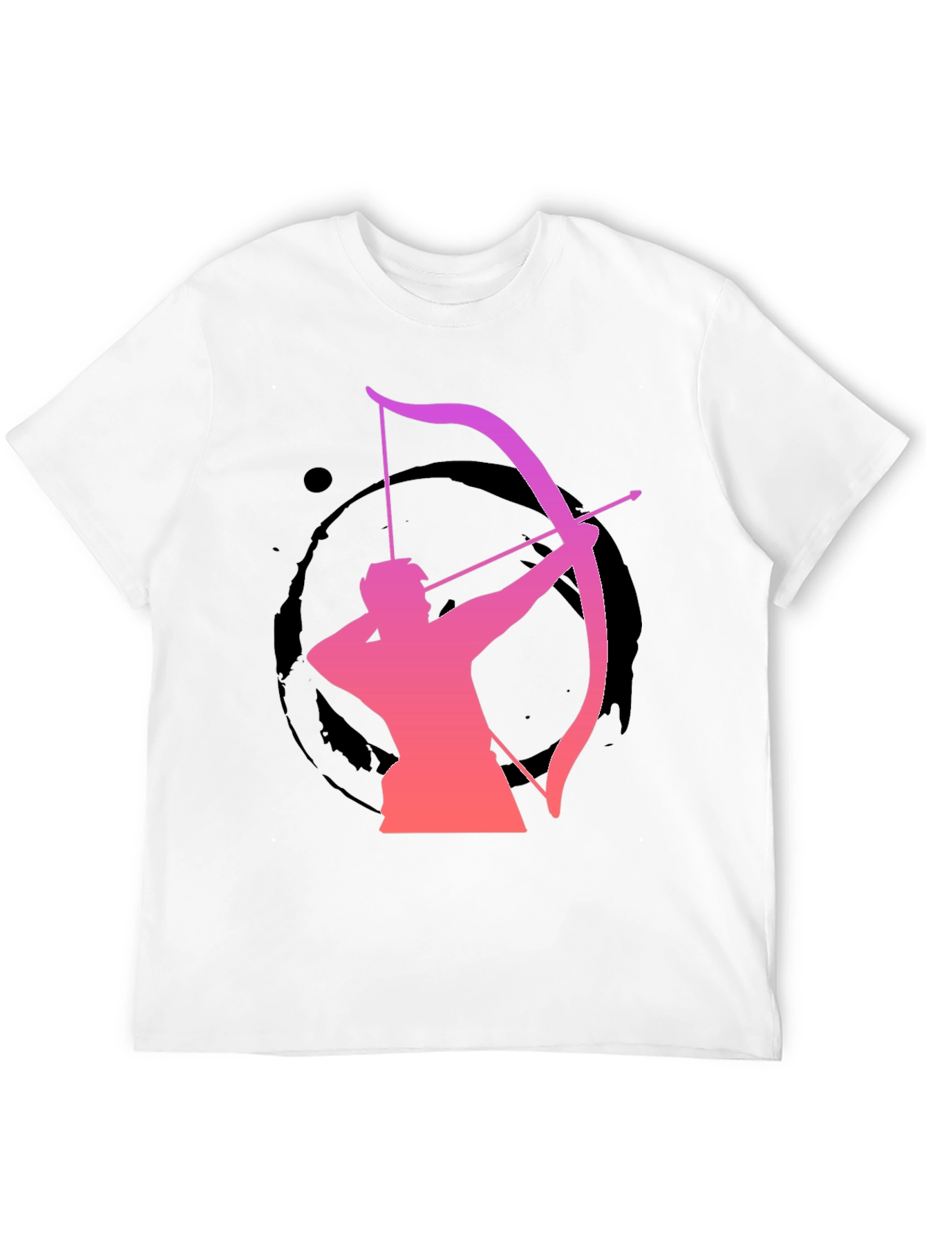 Black Archery Silhouette Graphic T-Shirt - Black view 12