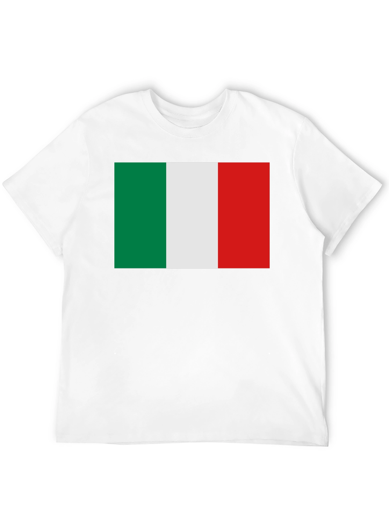 Black Italian Flag Graphic Tee - Black Crew Neck T-Shirt view 12