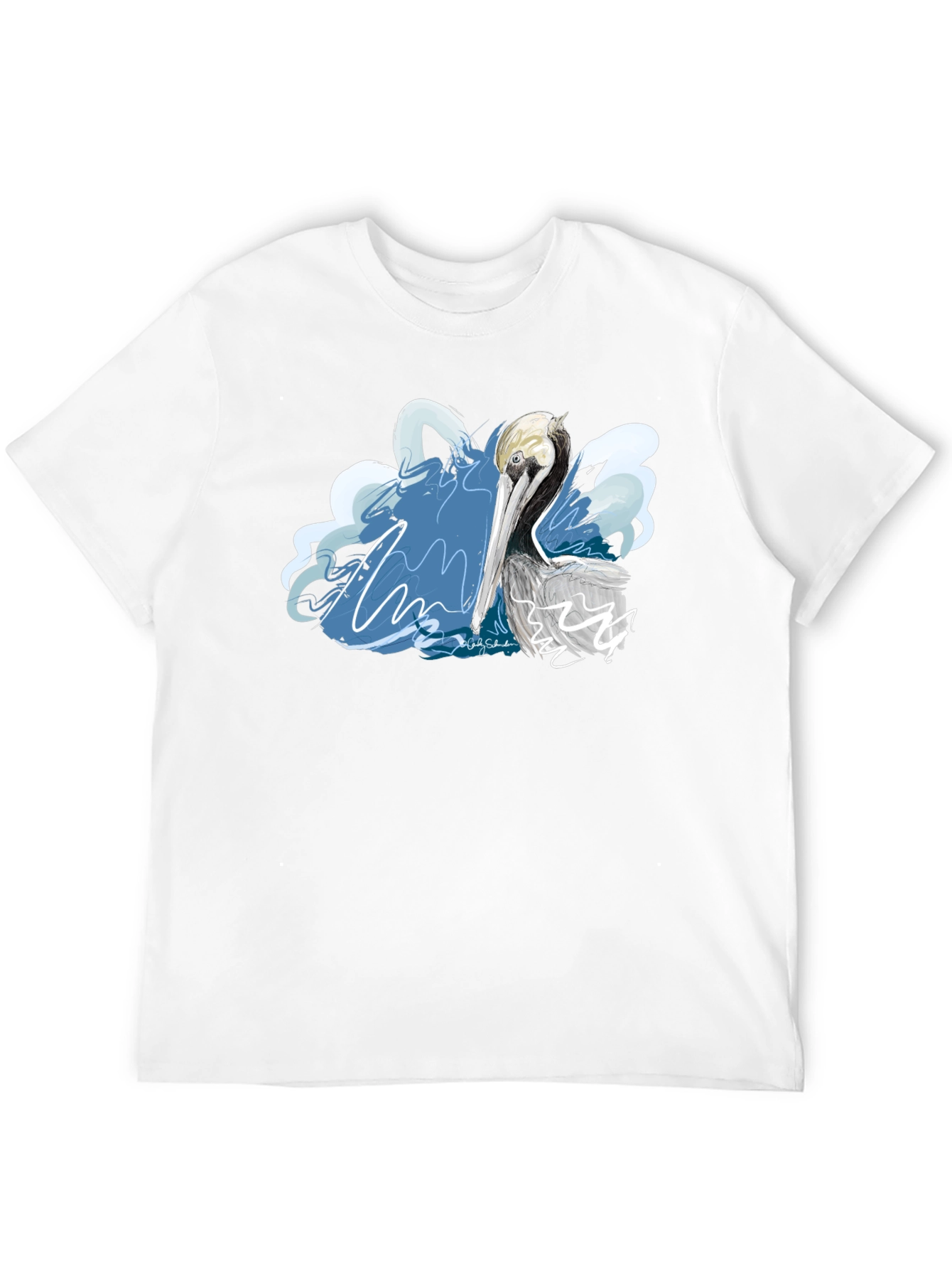 Black Pelican Graphic T-Shirt - Artistic Design view 12