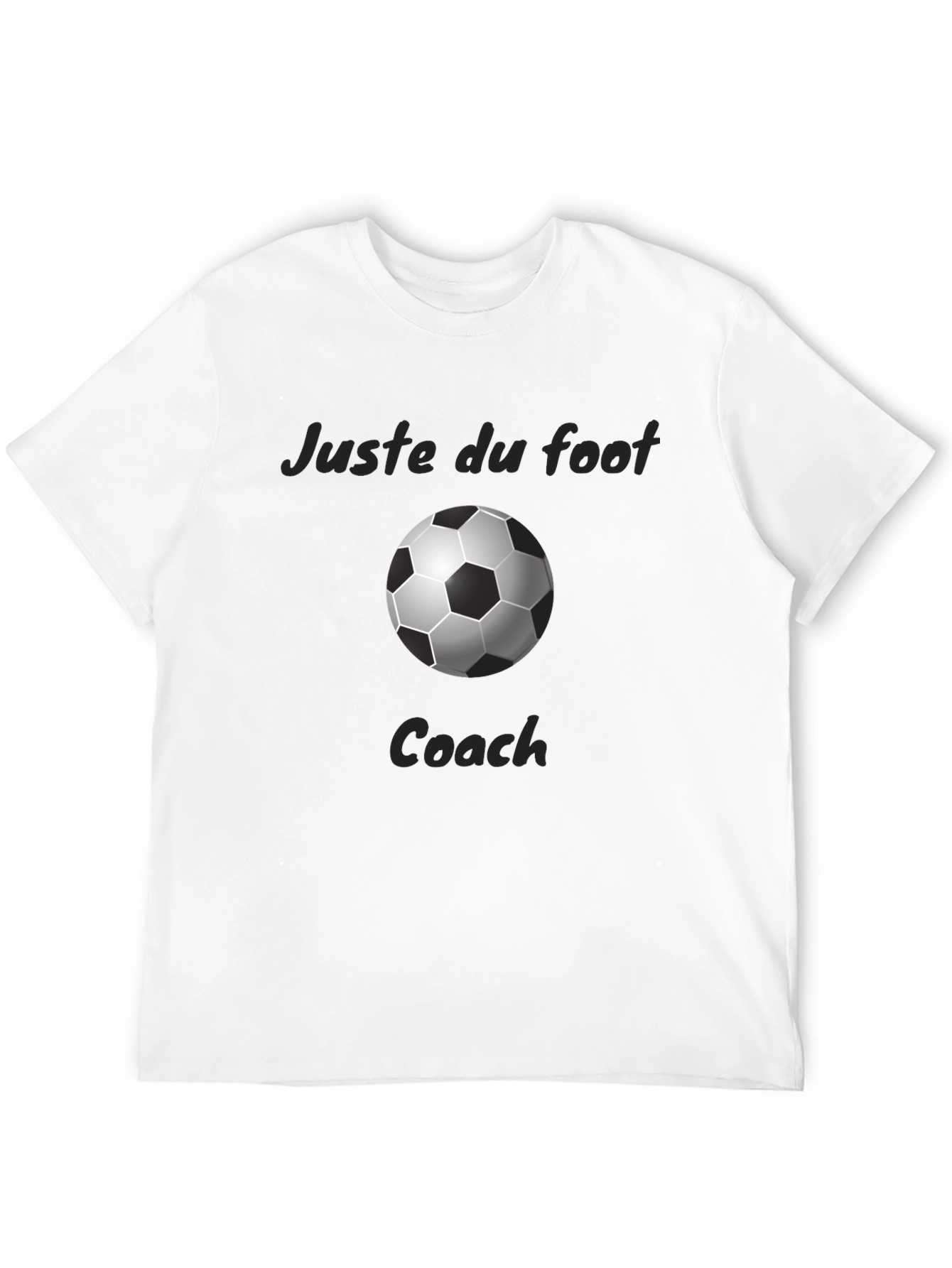 Black Juste du Foot Soccer Coach Black T-Shirt view 12