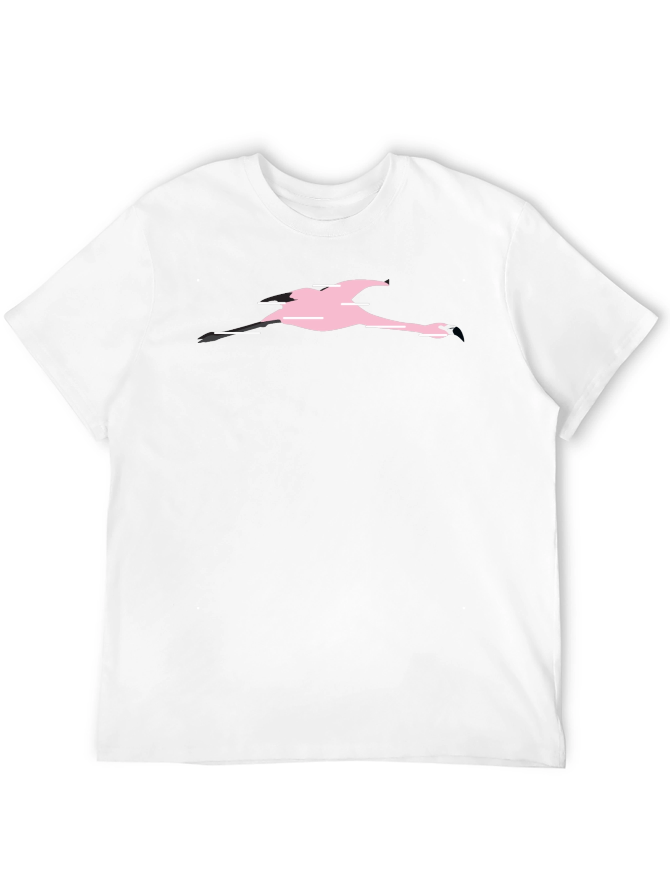 Black Black T-Shirt with Pink Flamingo Graphic view 12